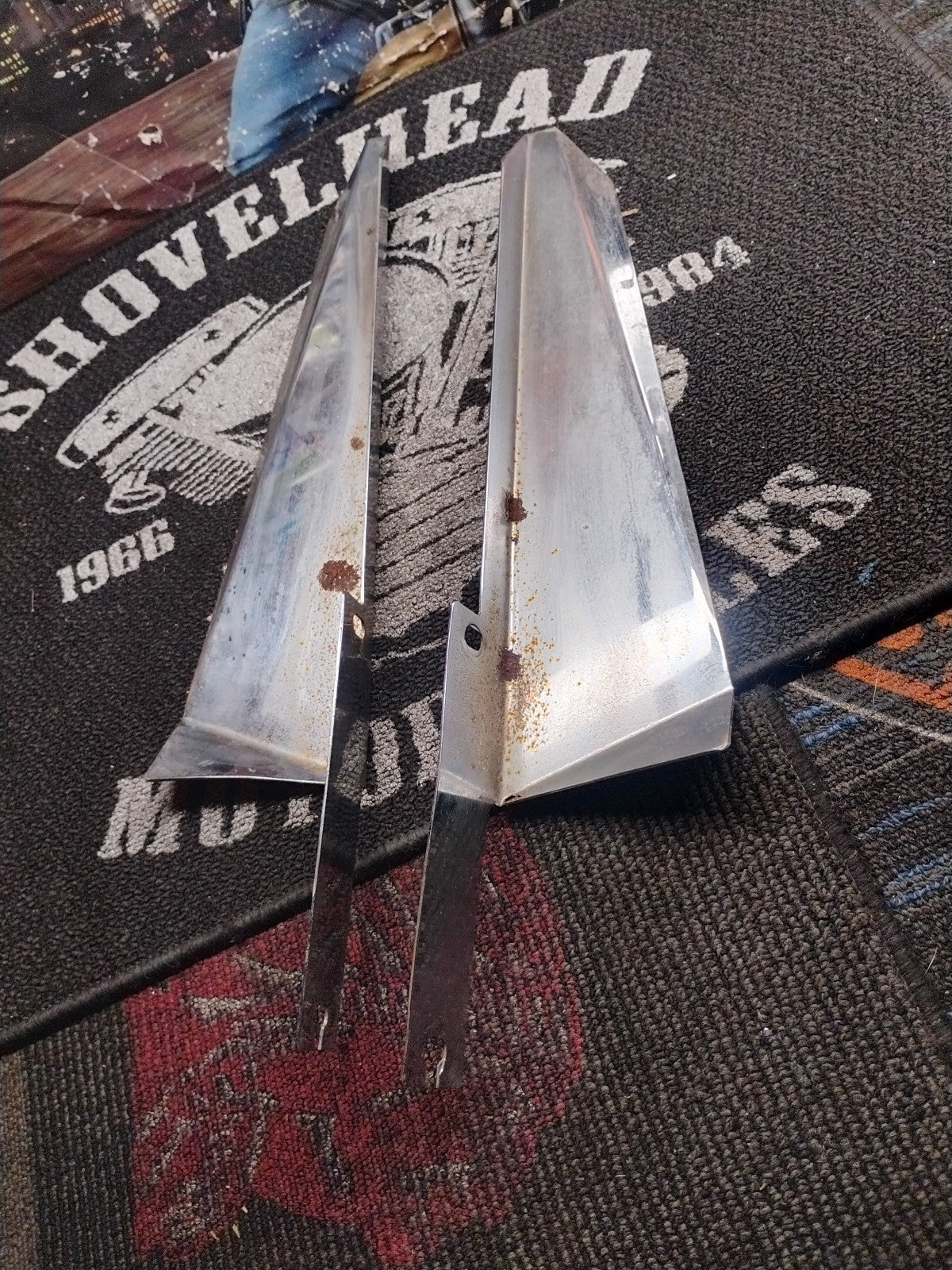 Vintage Harley-Davidson Touring Chrome Wind Guard Windshield Deflector Set OEM