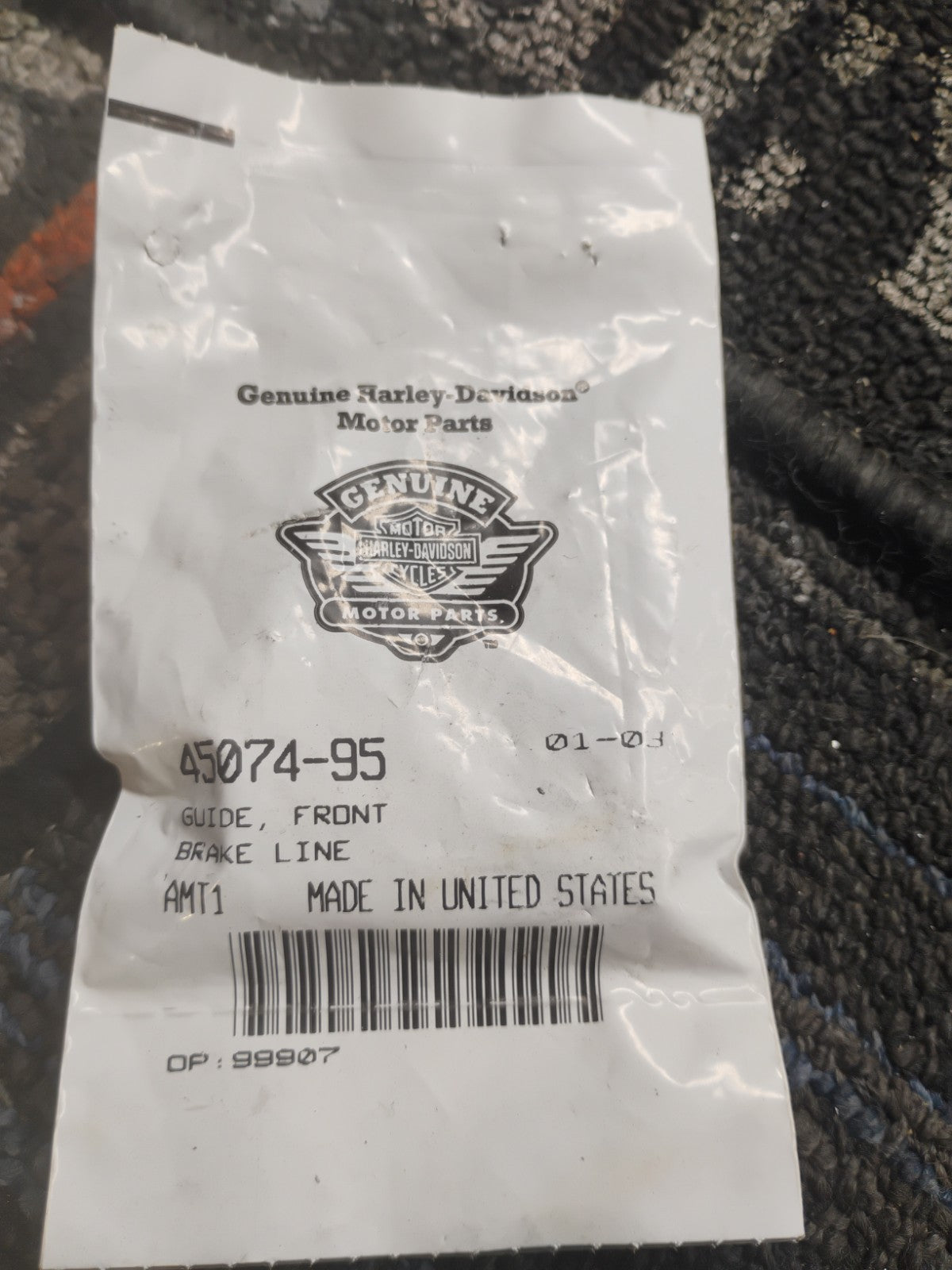 NOS OEM Harley-Davidson Front Brake Line Guide 45074-95