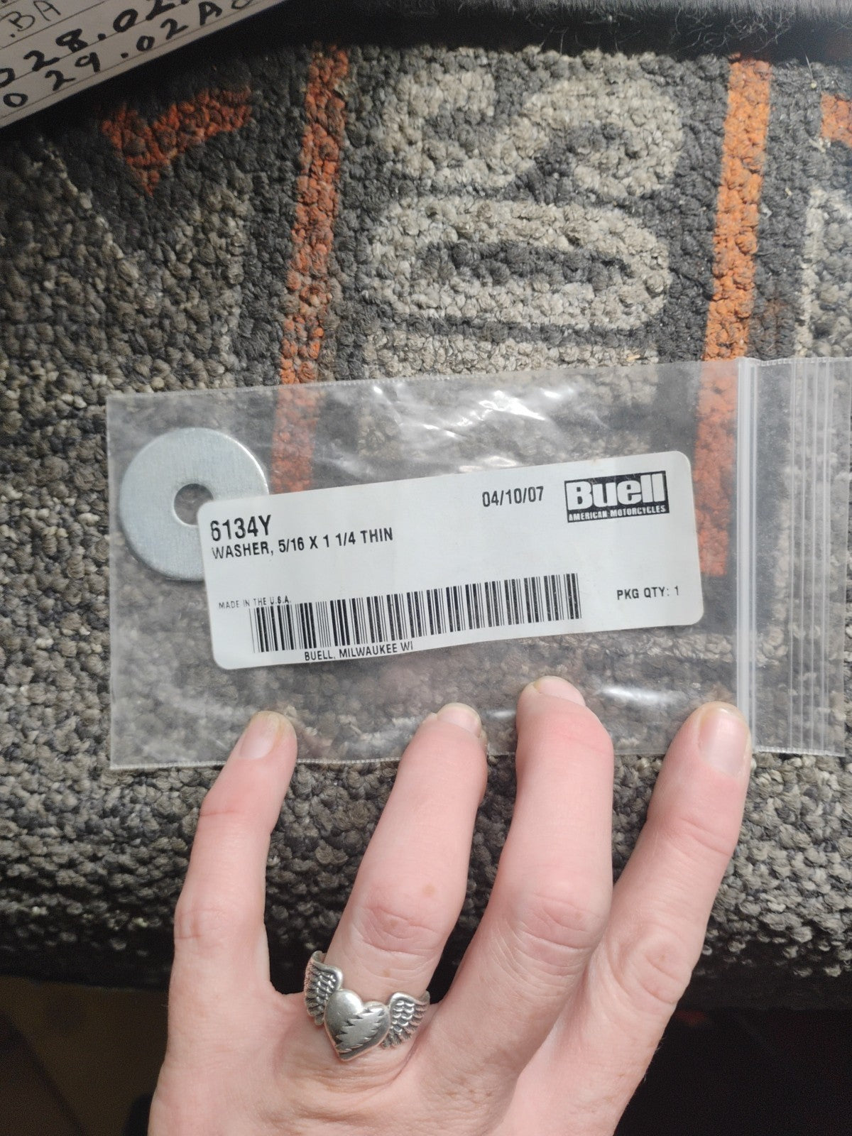 Buell OEM Washer 6134Y 5/16 x 1 1/4 Thin NOS