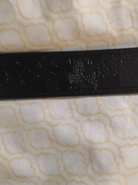 USA Eagle Genuine Leather Belt Size 34-36 Black Vintage USA American Bald Eagle