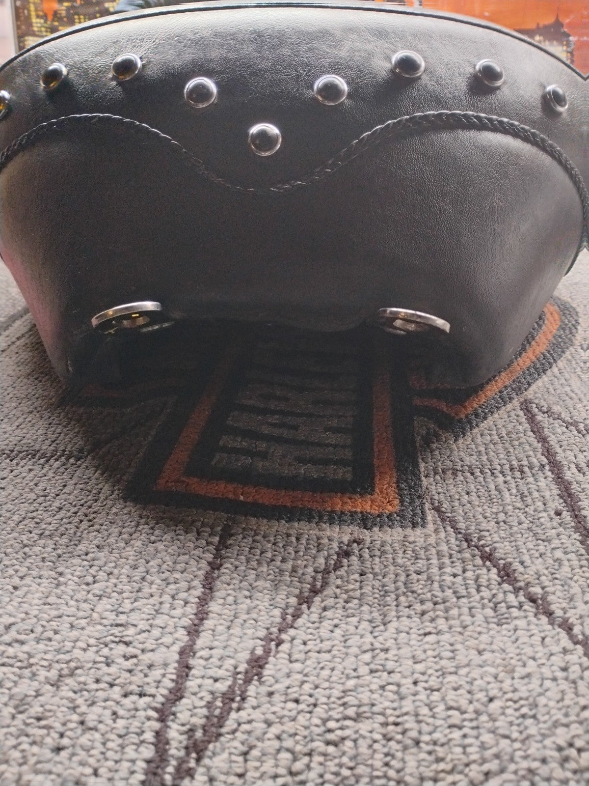 Mustang - 76028 - Studded Solo Seat, Black Studs