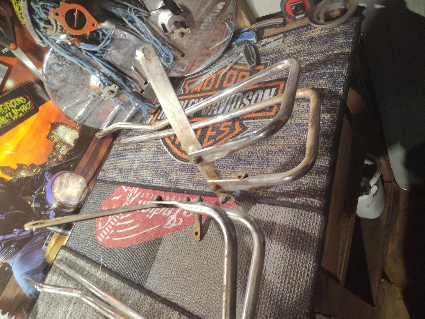 HARLEY DAVIDSON FLH SHOVEL HEAD SADDLEBAG GUARD KIT Vin Oem- 58 - 84