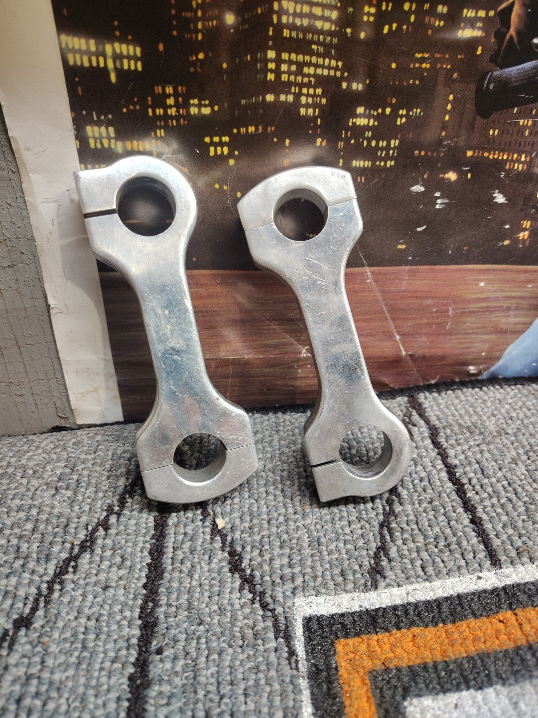  5in DOG BONE HANDLEBAR RISERS HARLEY KNUCKLEHEAD PANHEAD SHOVELHEAD 