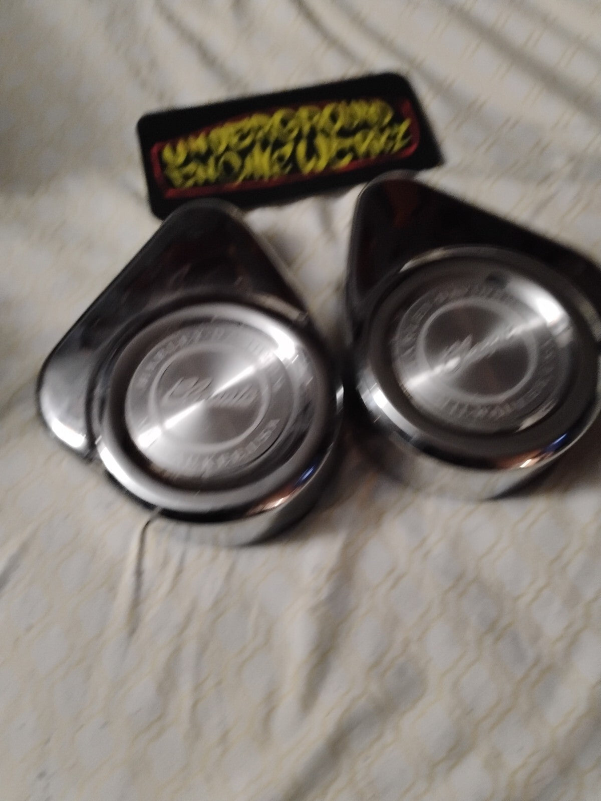 Oem HARLEY DAVIDSON Fl CALIPER COVERs WITH NAMEPLATE PART# 43075-89