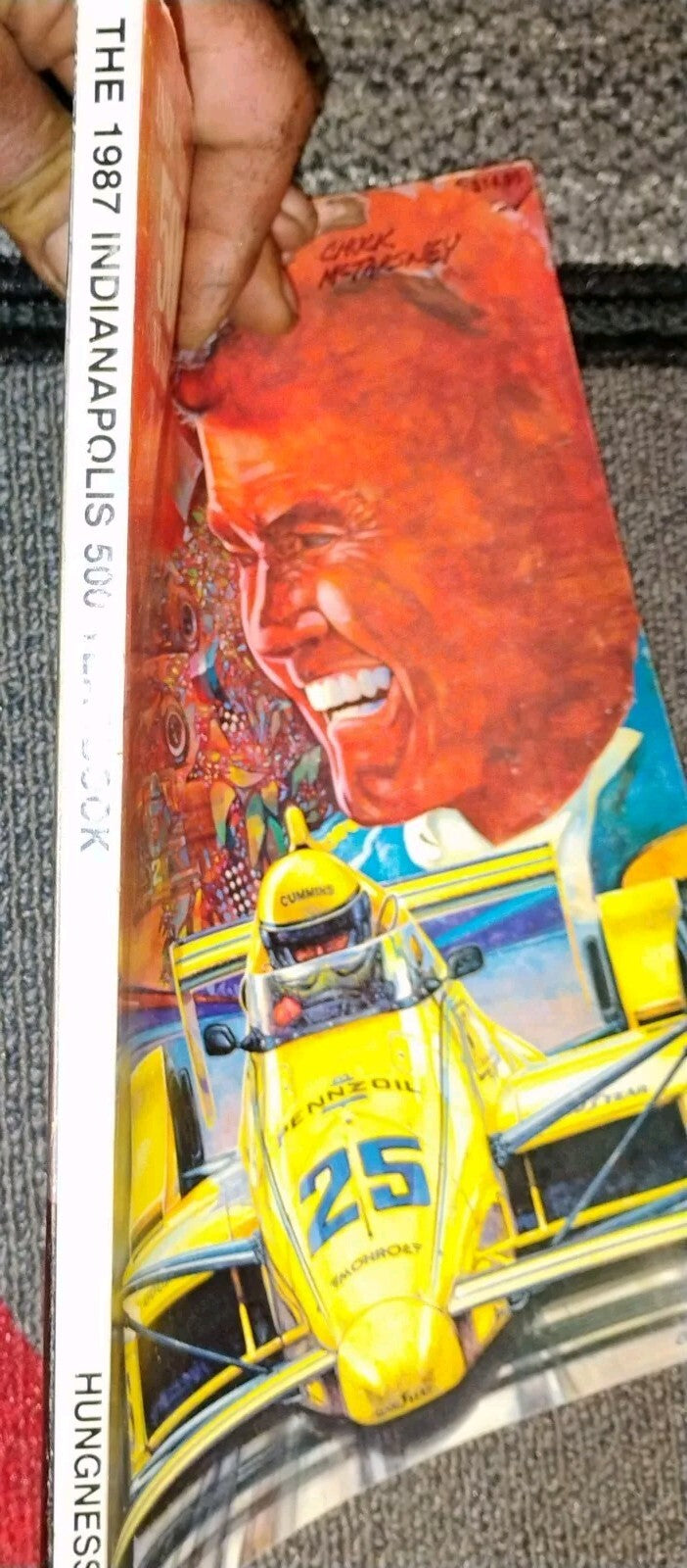 1987 Indianapolis 500 Yearbook Hungness Old Library Copy 796.72 Damage Paperback
