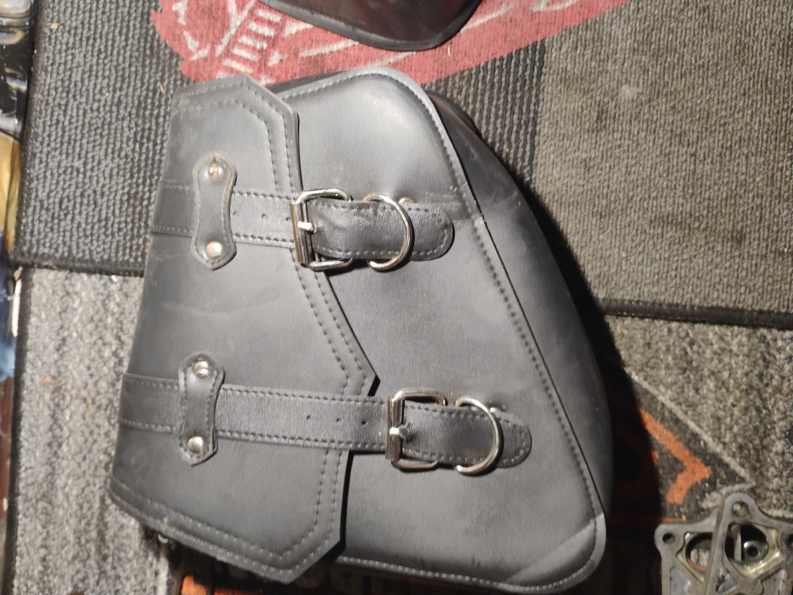 Vegan Leather Softtail Swing Arm Bags