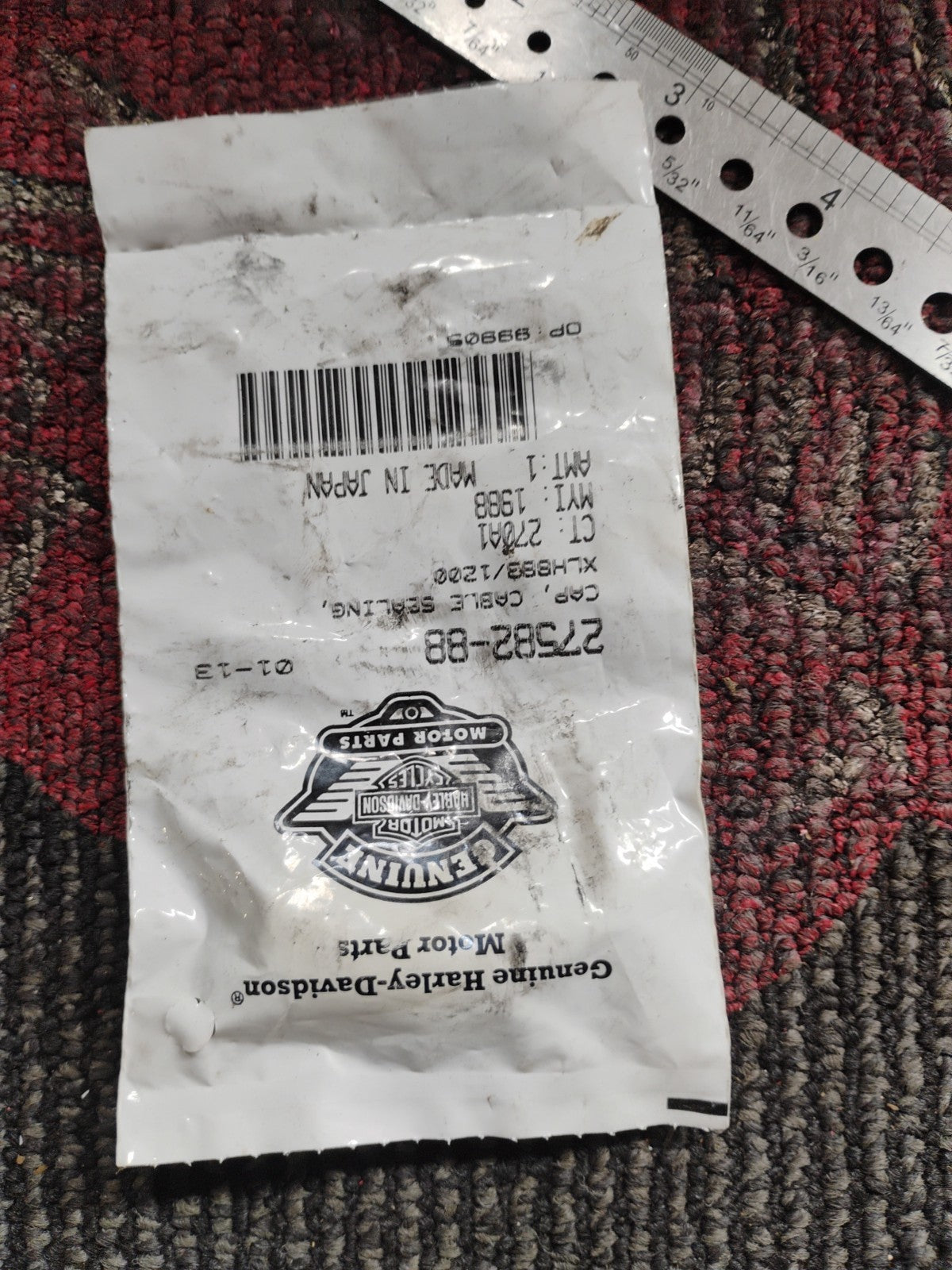 HARLEY   1988-06 CV CARB CHOKE CABLE GUIDE RUBBER SEAL ONLY
