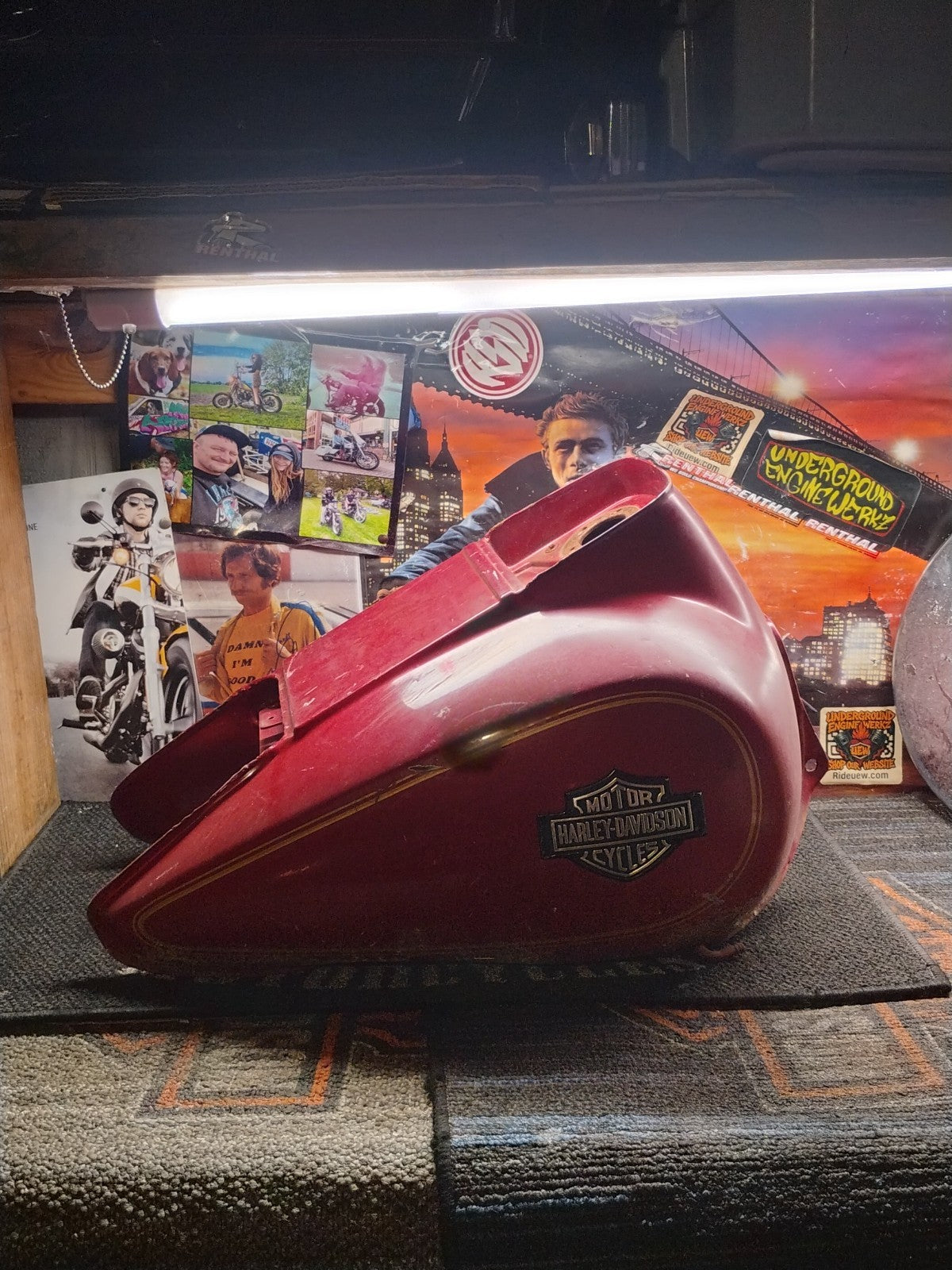 OEM Harley-Davidson FLHTC Electra Glide Touring Fuel Gas Tank Candy Red 82-85