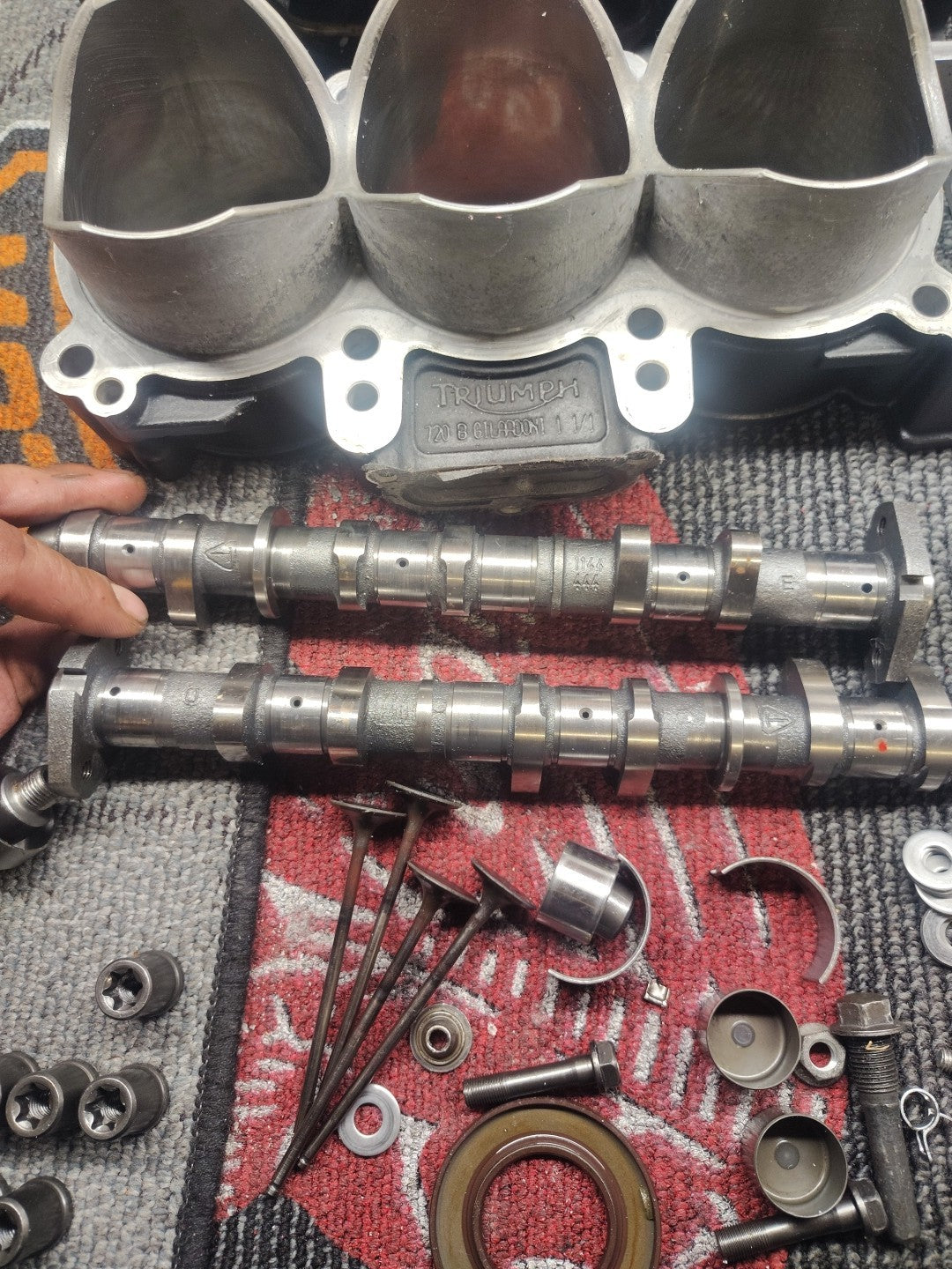2009 Triumph Street Triple 675 Cylinder Head With Cams Cylinders And Hardware 
