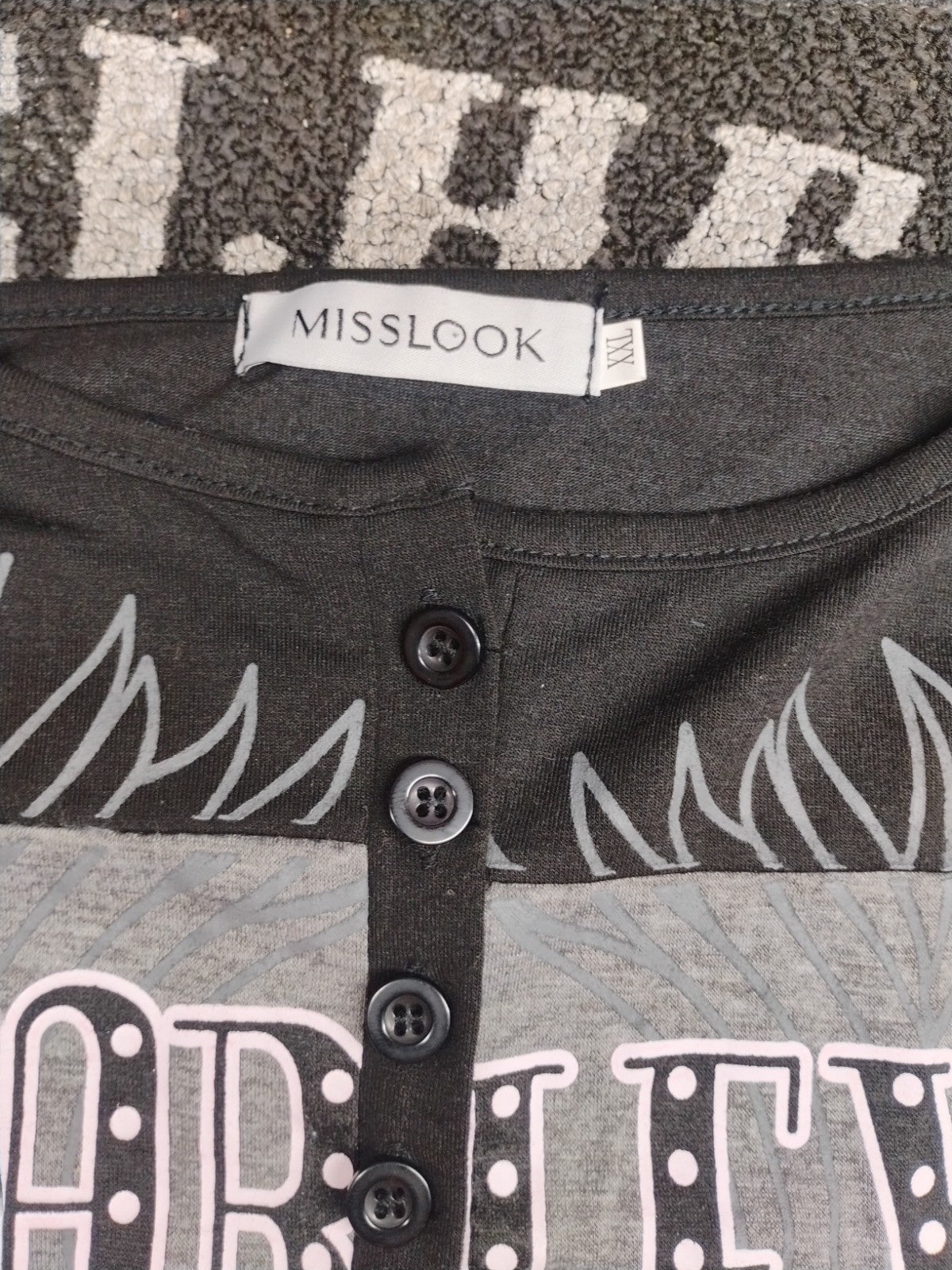 Women's 2XL Harley-Davidson Long Sleeve Shirt Gray Black Pink