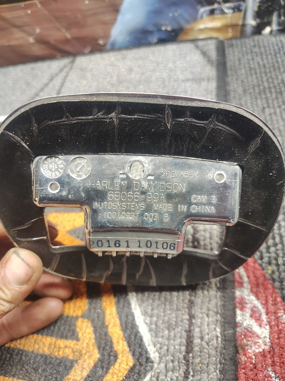 Genuine Harley-Davidson Rear Taillight BASE Assembly Chrome 68066-99A