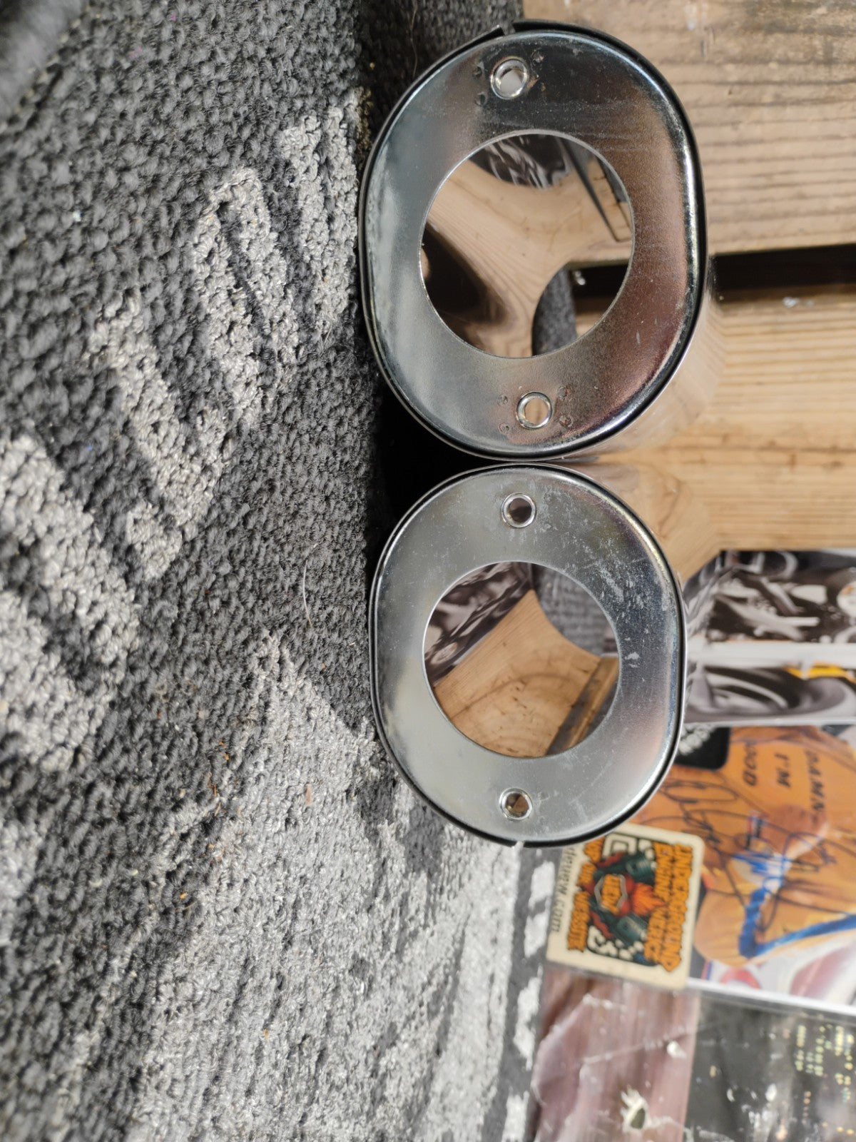 Chrome Front Fork Slider Covers FLH Glide Shovelhead Evo twin Cam Ultra Heritage