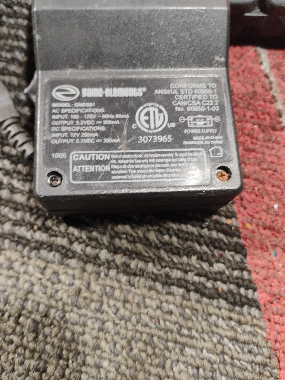 AC & DC Power Adapter Charger for Nintendo DS original Game Elements - GNDS01