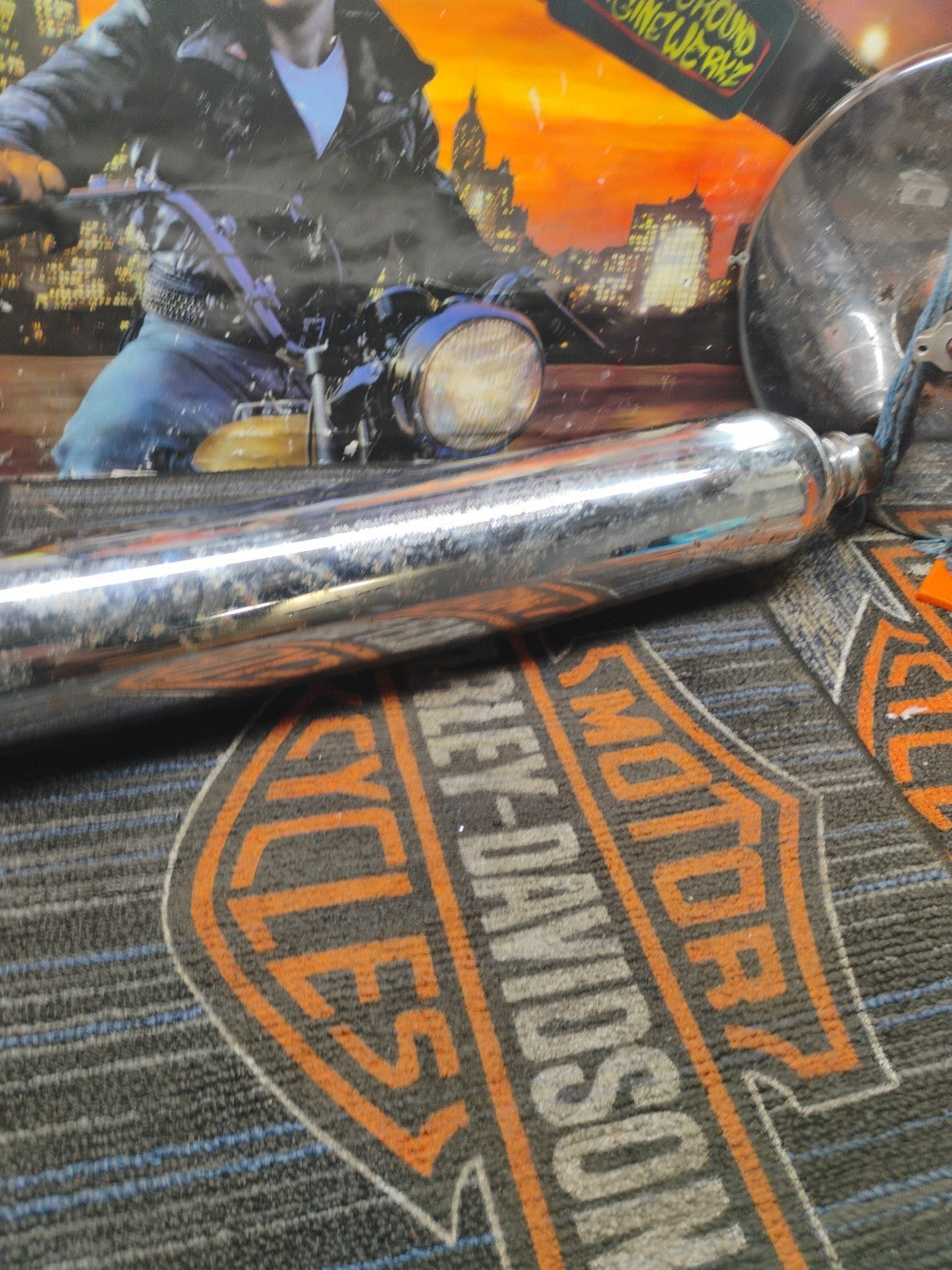 Harley 86-95 1989 stock FLHT FLHS slip-on Touring flange muffler 65538-85