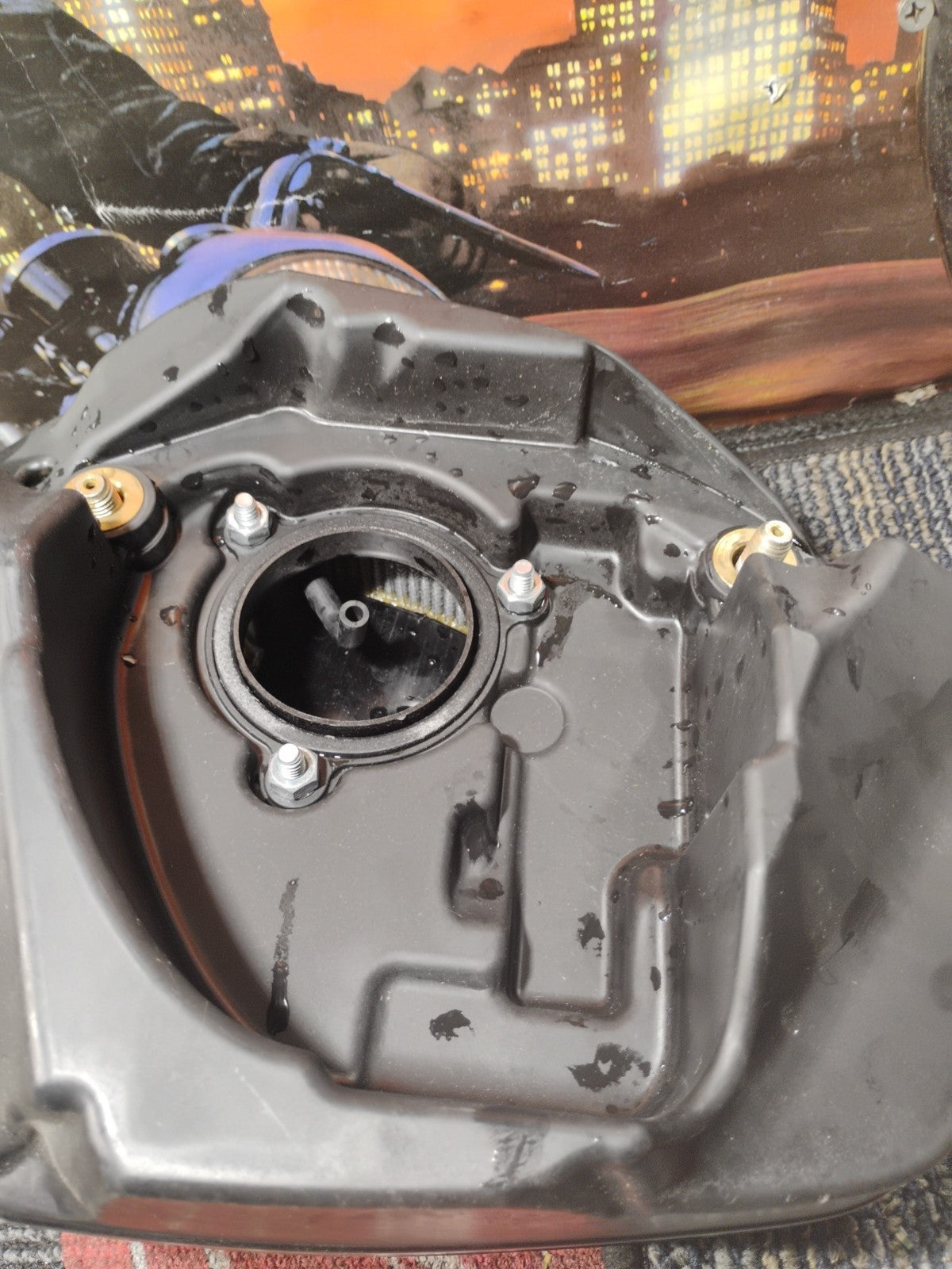 Harley air cleaner cover -114- MILWAUKEE EIGHT-2017-2021 TOURING-DENIM BLACK