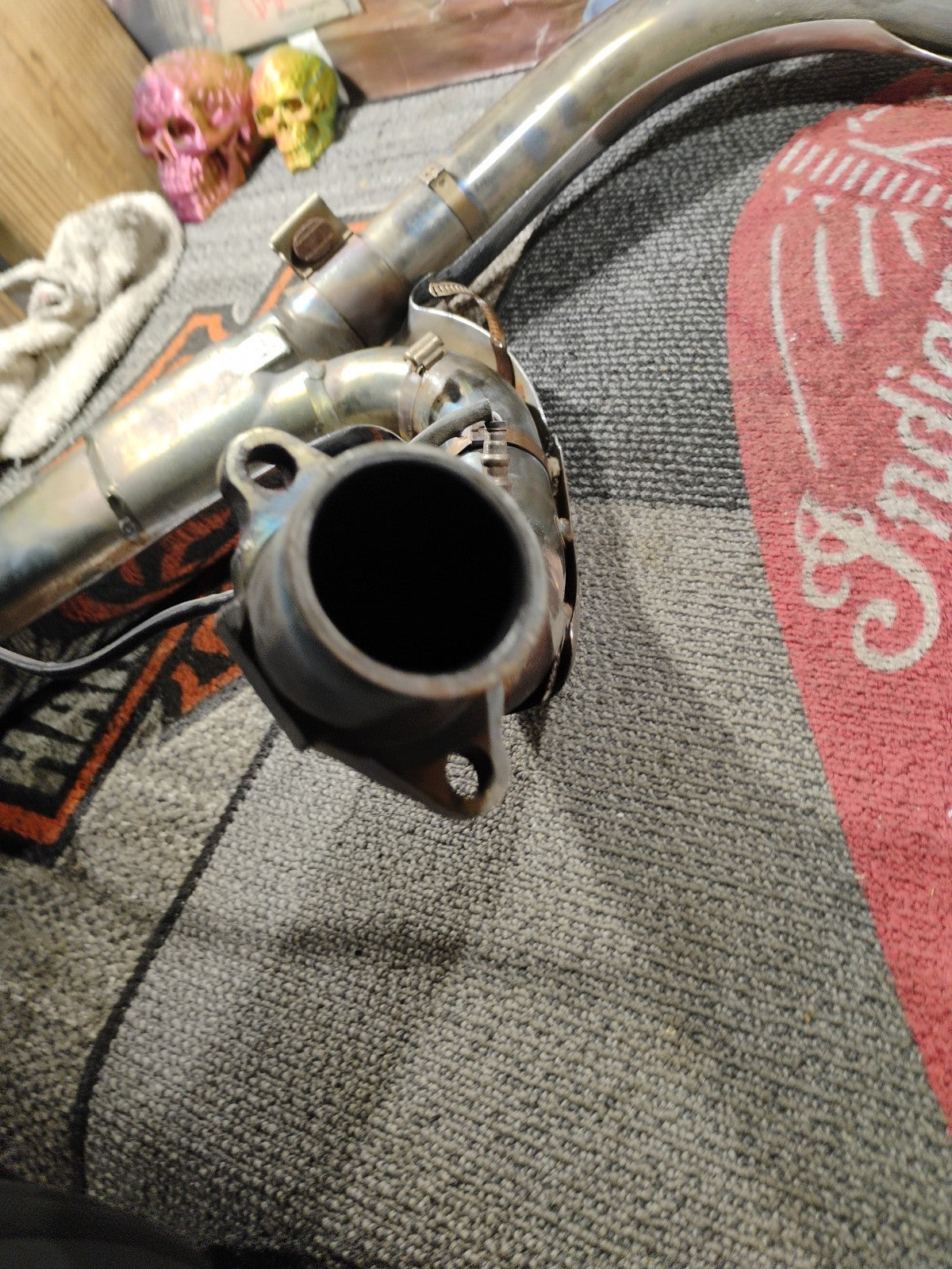 2015 14-18 Indian Chieftain OEM Exhaust Headers Head Pipe W Heat Shields And O2