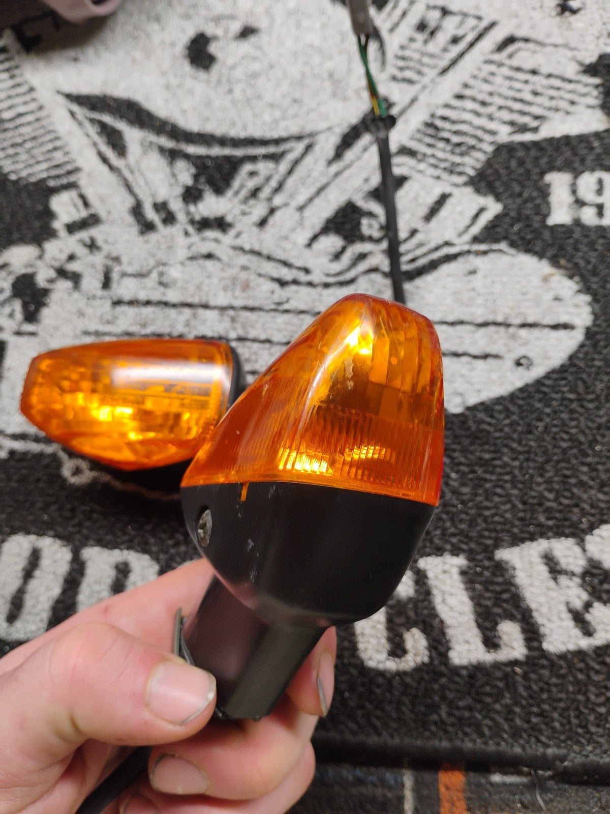 SHORT Motorcycle Turn Signals ZX1000 ZR750 KLE650 KLE500 23037-0068