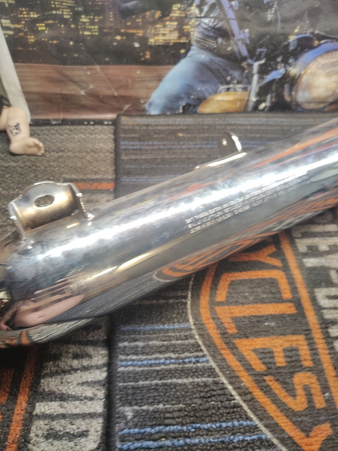 Harley-Davidson Dyna FLD Rear Chrome Exhaust Muffler 65906-12 2012-2016