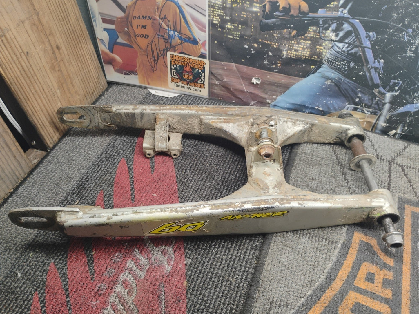 98 Kawasaki KX60 KX 60 OEM Rear Swingarm Swing Arm Suspension