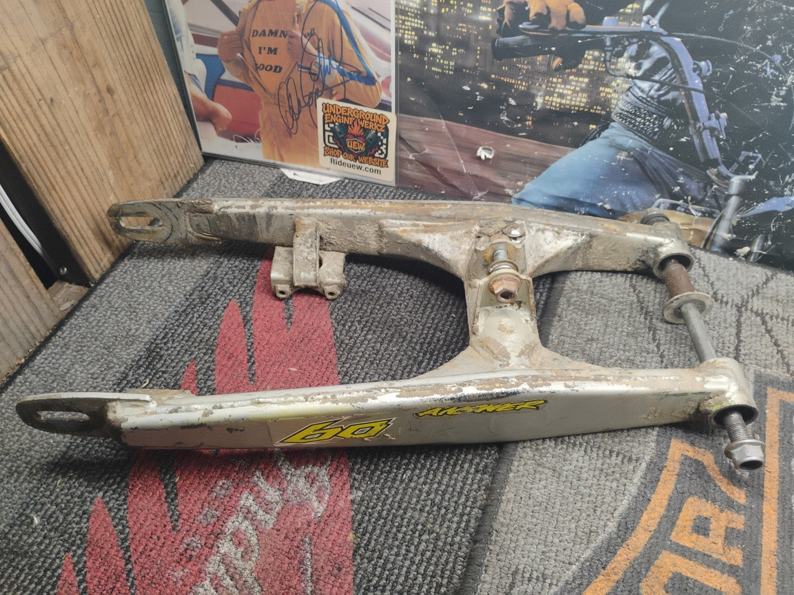 98 Kawasaki KX60 KX 60 OEM Rear Swingarm Swing Arm Suspension