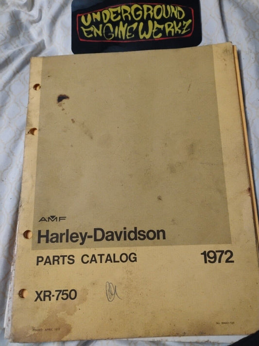 Harley-Davidson 1972 and 1973 AMF XR-750 Parts Catalog 99442-72RA