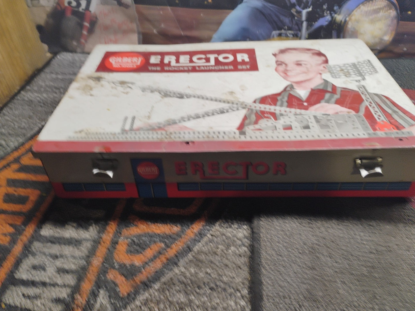 Gilbert Erector late 1959 Rocket Launcher set 10053 empty case 