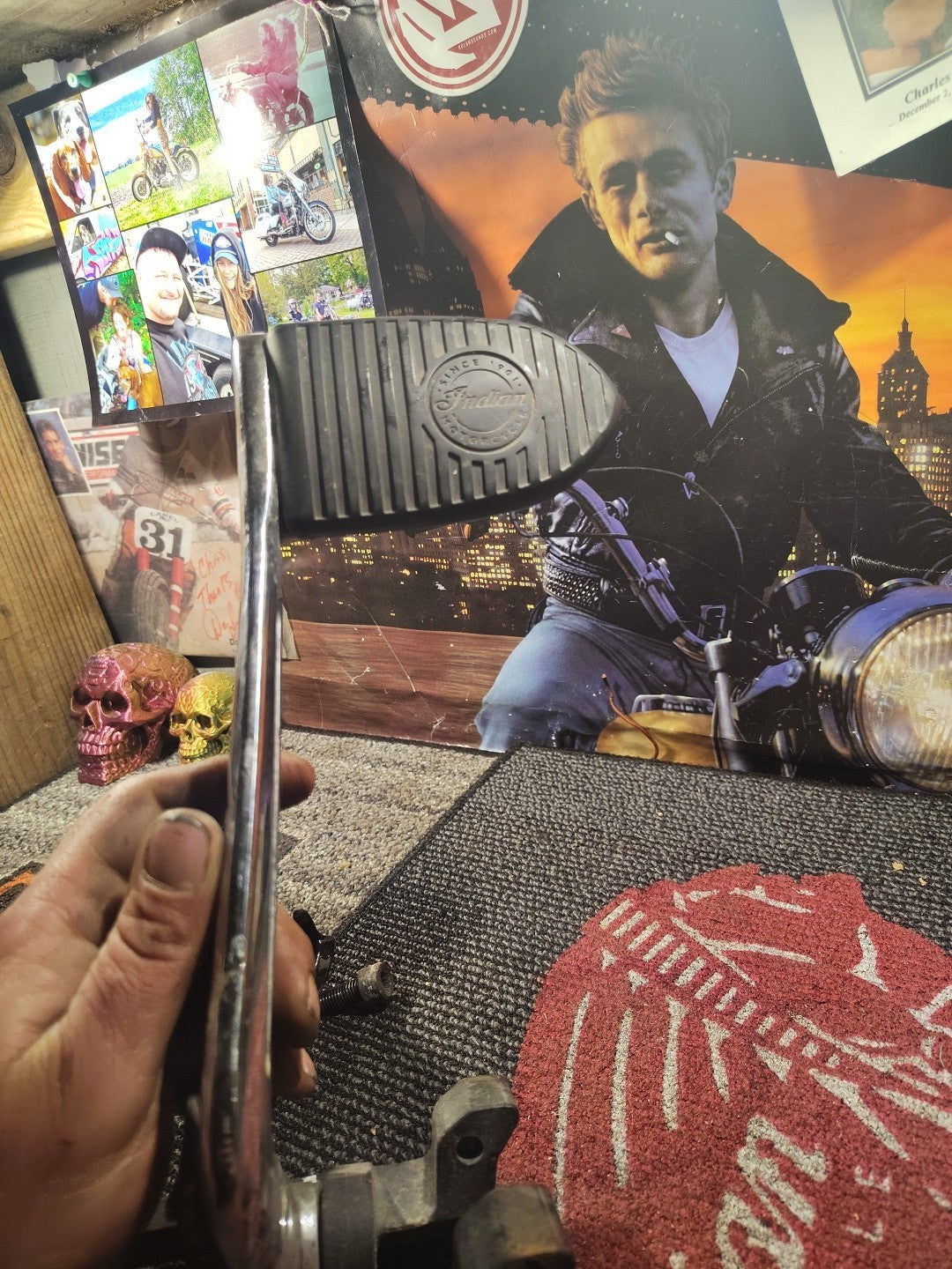 2017 Indian Chieft Rear Brake Pedal Lever Bracket An Master Cylinder 