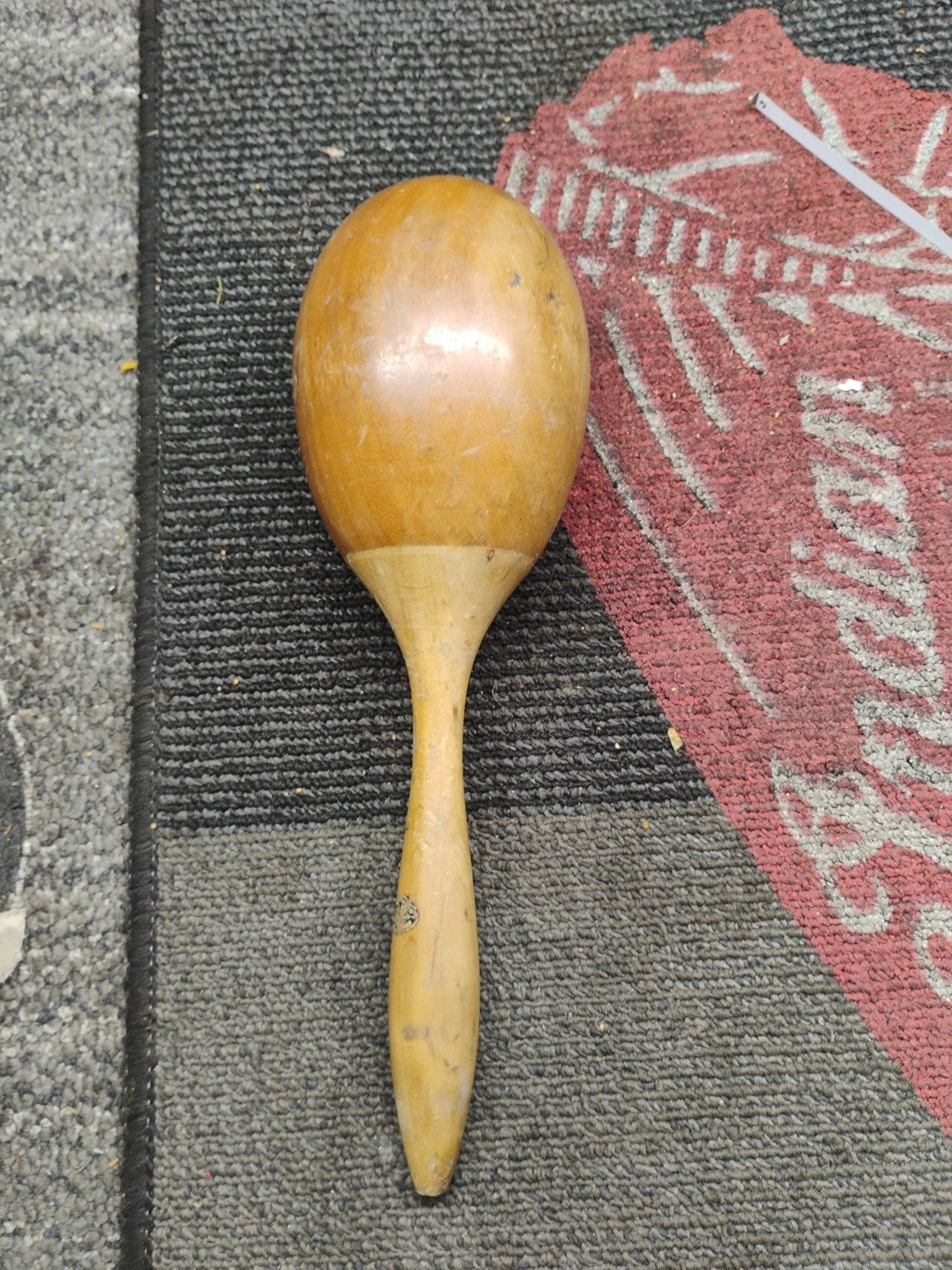 VINTAGE WOODEN MARACAS  (one)