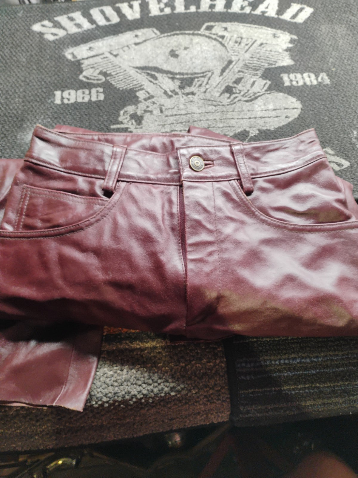 Wilsons Leather Maxima Oxblood Red Leather Pants Women's Size 6 Vintage
