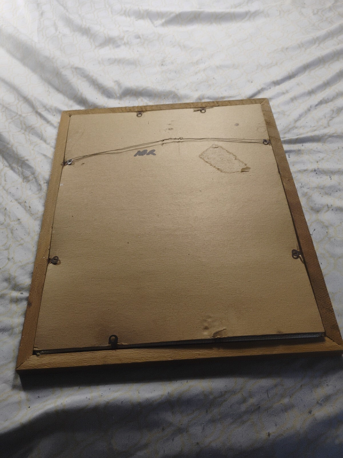 Framed"Fisherman's Prayer" Embroidered Picture Handmade 12-1/2" X 10-3/4" 