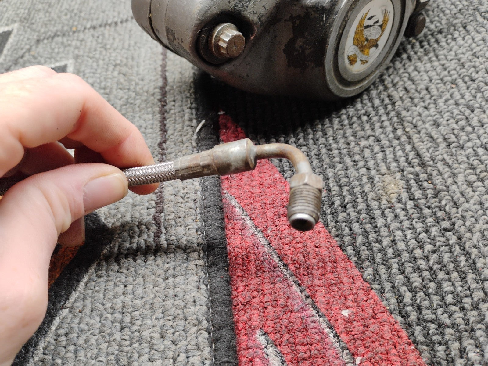 Harley Shovelhead FX FLH Banana Brake Caliper With Brake Line 