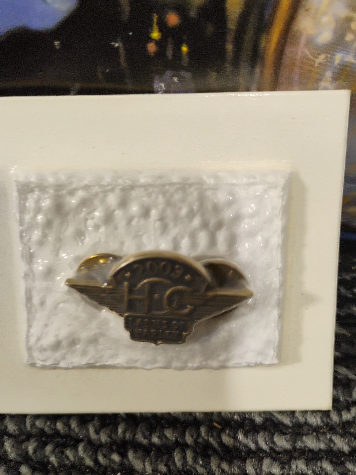 Harley Davidson Motorcycles HOG Pin Ladies Owners Group Biker Badge 2002 Sealed