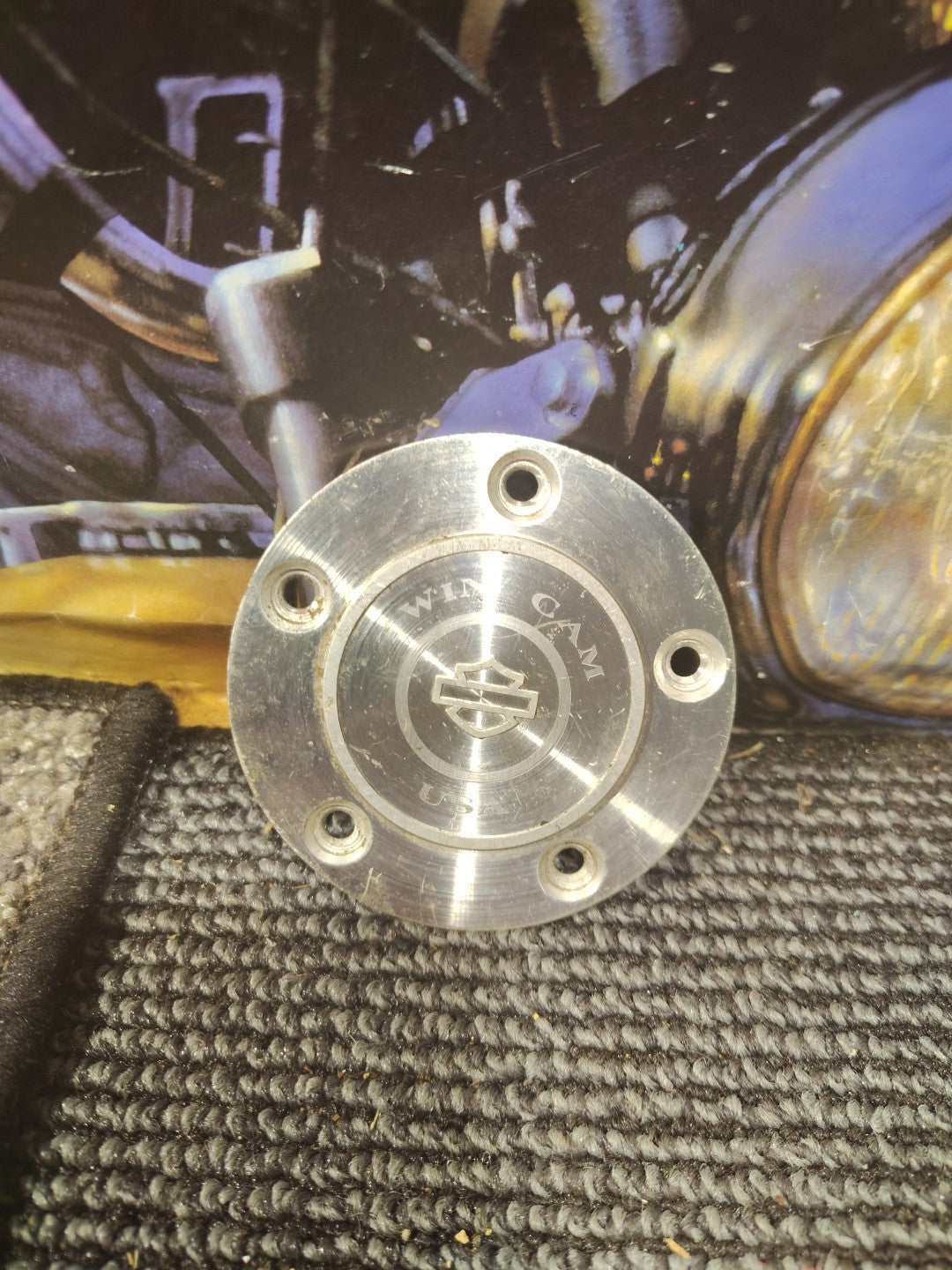 HARLEY-DAVIDSON OEM TWIN CAM TIMER COVER with mounting bolts five hole Harley 