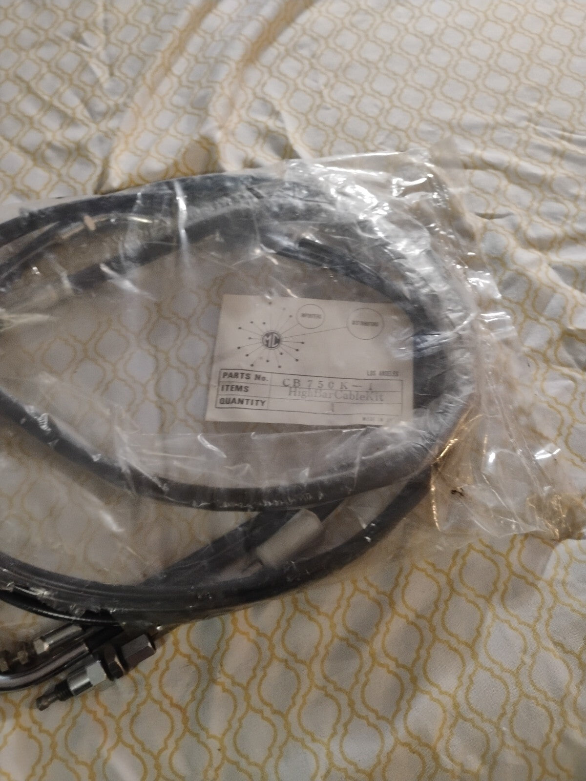 1973 Honda CB750 Four 6"HIGH BAR CARBLE KIT CB750K-1 Vintage Nos Oem