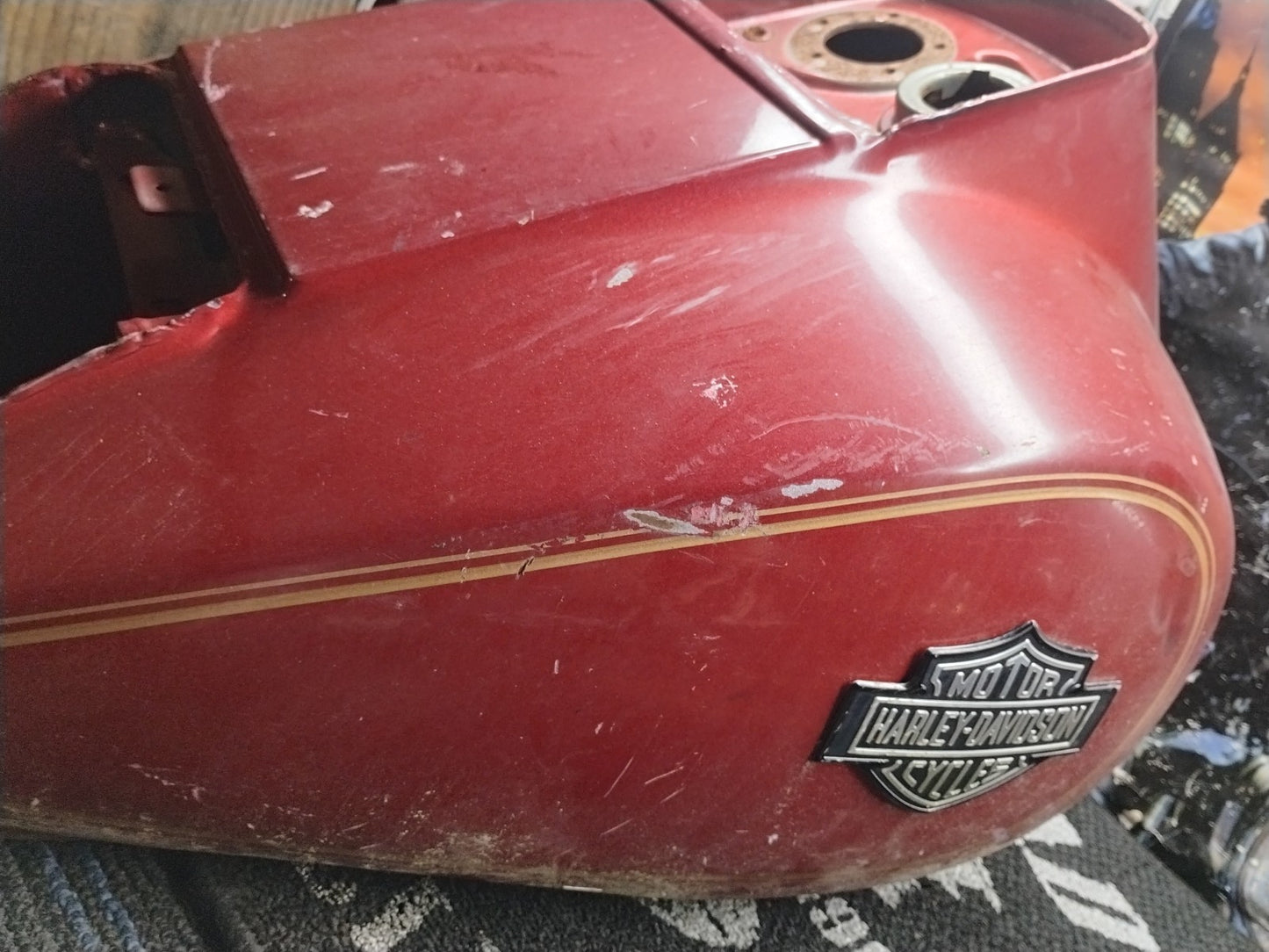 OEM Harley-Davidson FLHTC Electra Glide Touring Fuel Gas Tank Candy Red 82-85