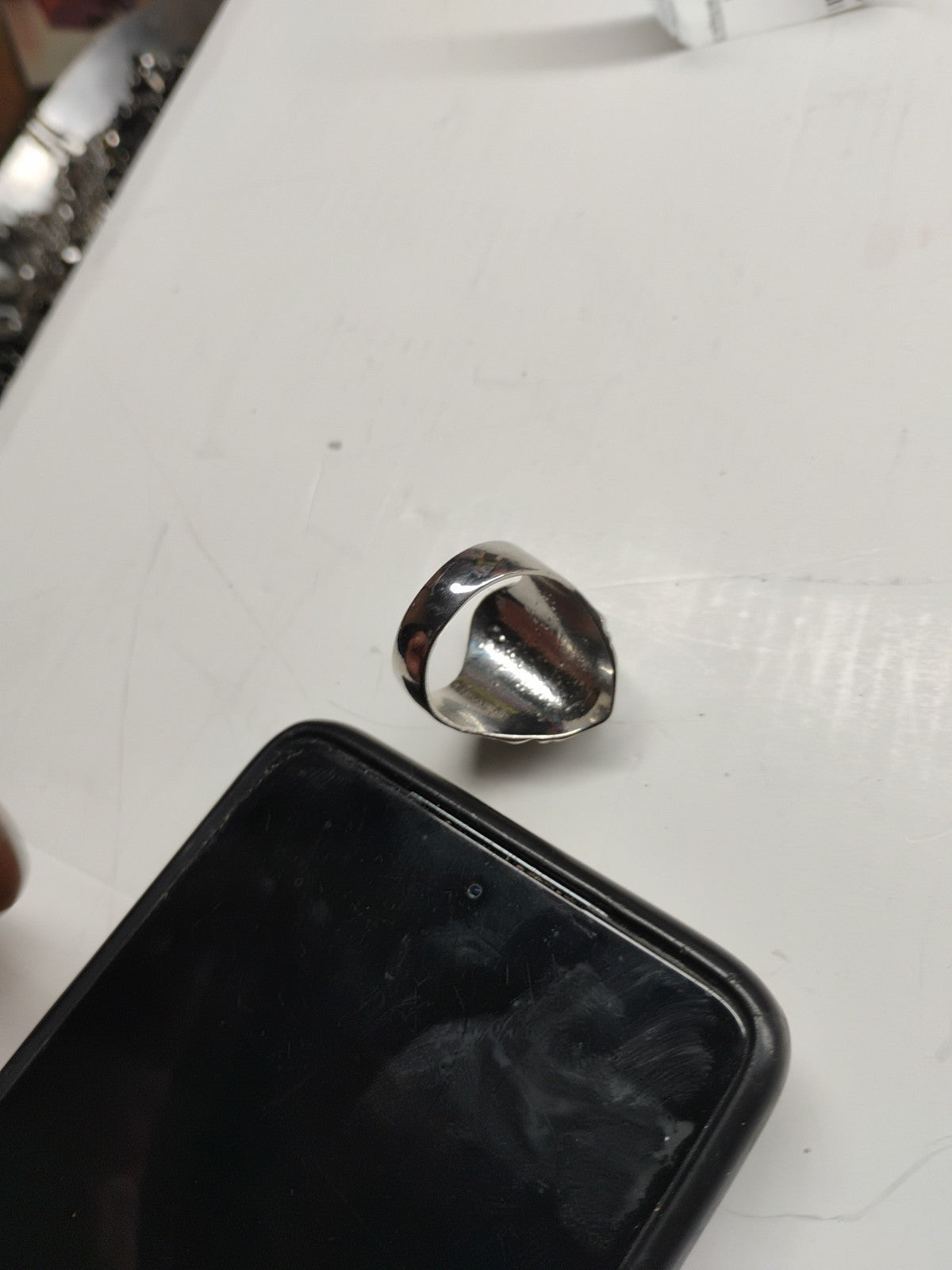 Mens Biker Gladiator Skull Spartan Helmet Ring Stainless Steel Size 9 Gift