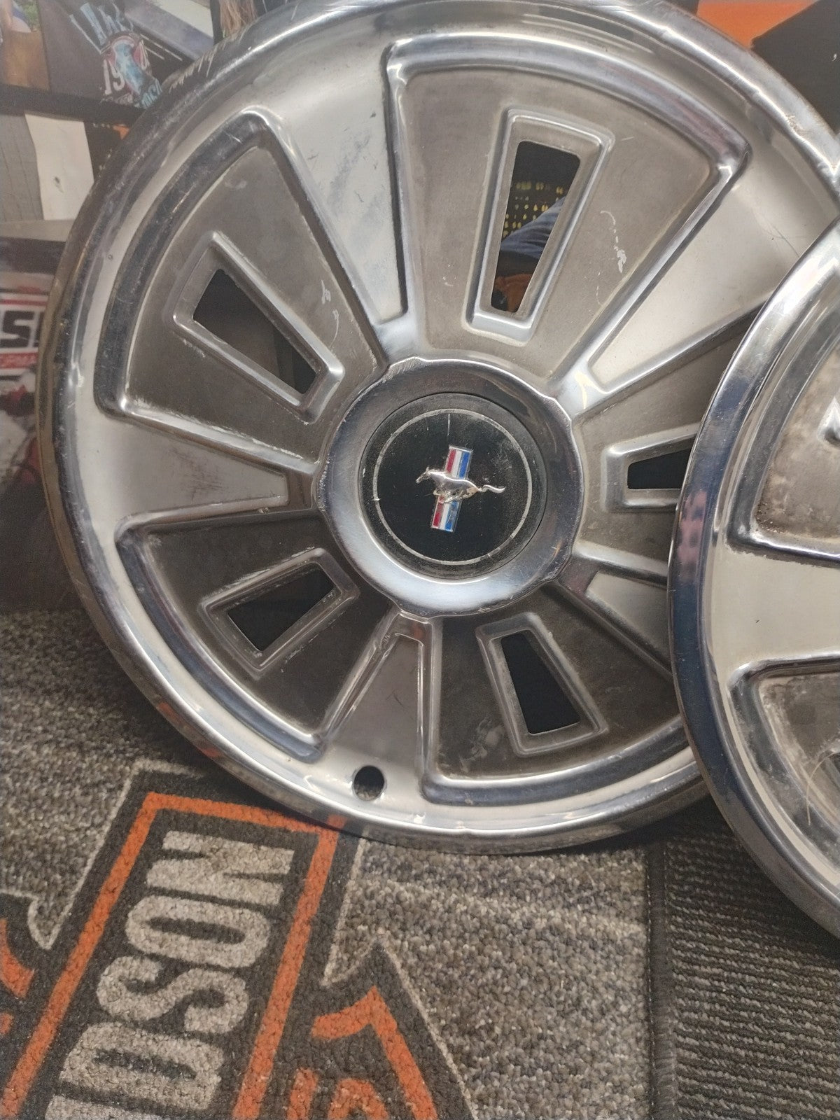 Set (4) OEM 1966 14" Ford Mustang Stainless Wheel Covers Hubcaps & Rat Rod  997