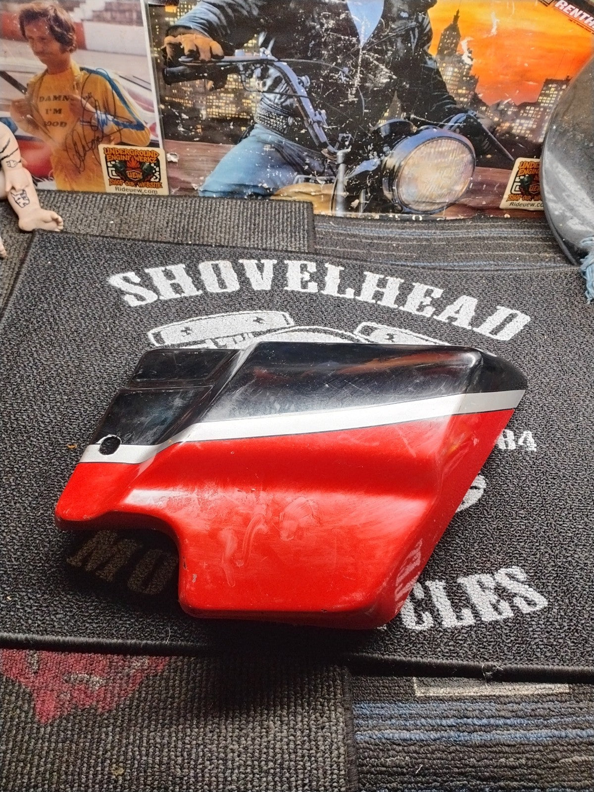 Harley Davidson FLHTC Touring 09-up RH Side Cover OEM Ember Red/Merlot  66048-09