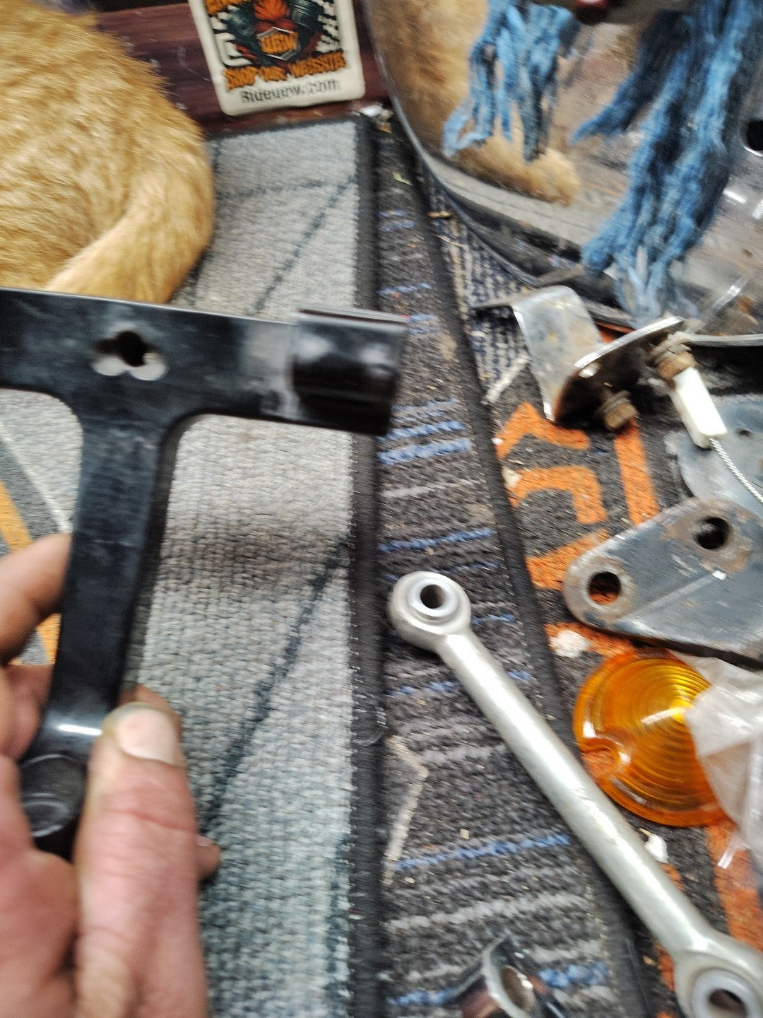 Harley FLT Touring Models Passenger Footboard Support (OEM, 1993-07)