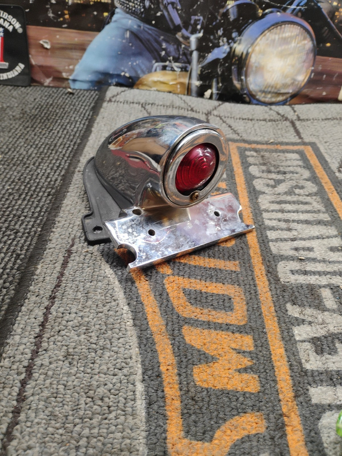 Vintage HardDrive Sparto Chopper Tail Light - Chrome - arley Davidson Ul