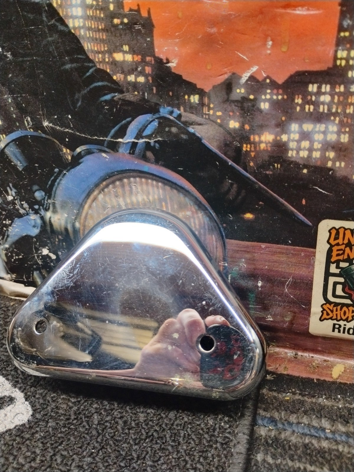 OEM Harley-Davidson Chrome Rear Brake Master Cylinder Cover 41811-86