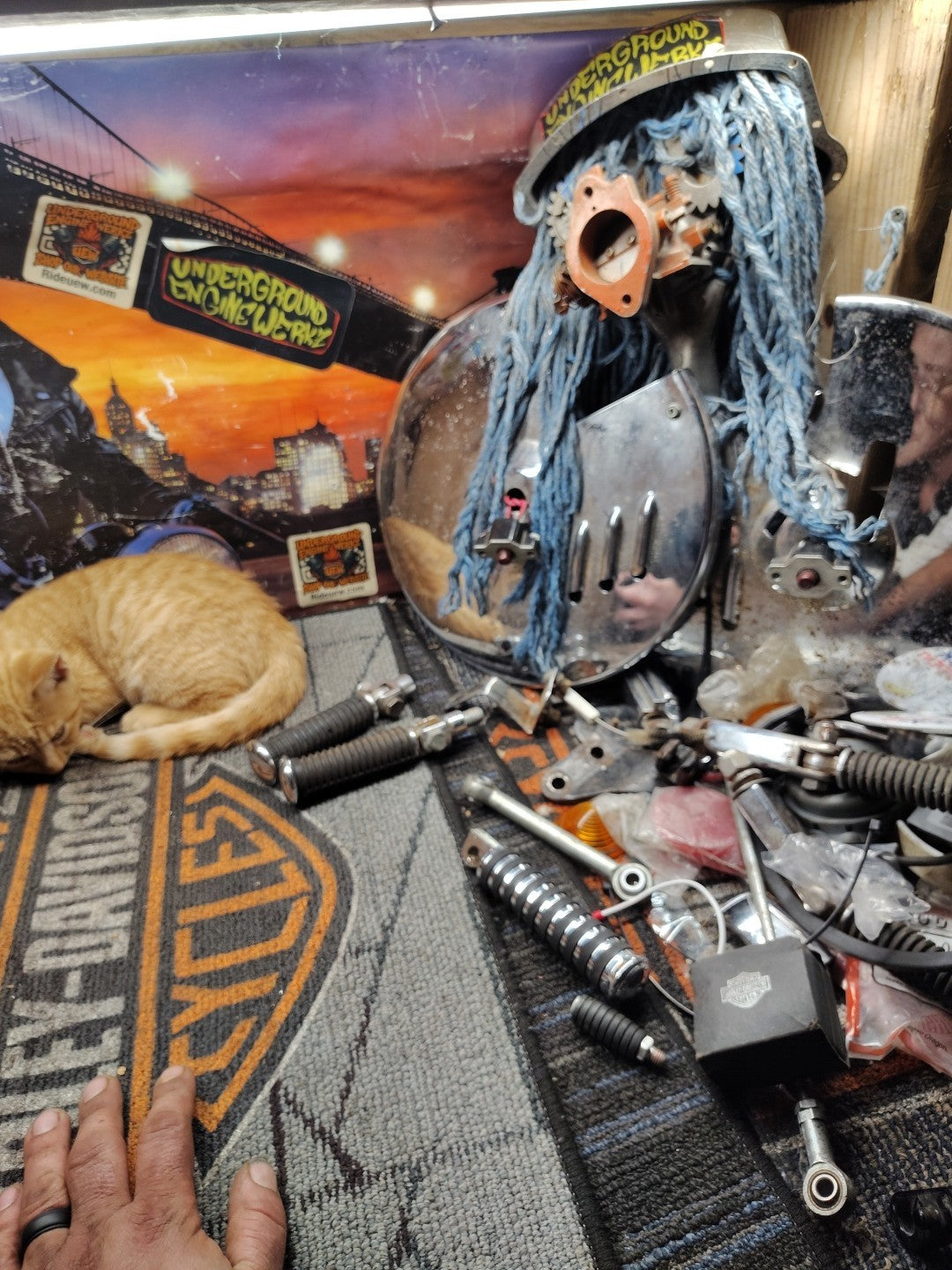 Chrome Tip Harley-Davidson Highway Foot Pegs Off 2001 Heritage Softail