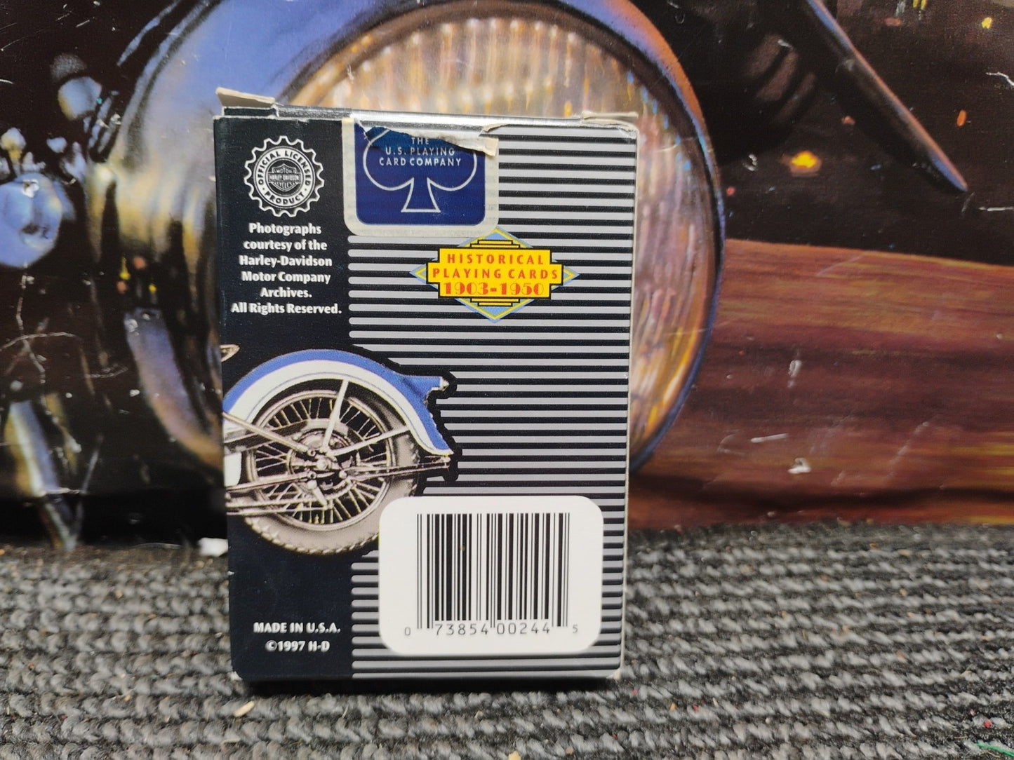Vintage 1997 Harley-Davidson Historical Playing Cards 1903-1950 Collectible Used