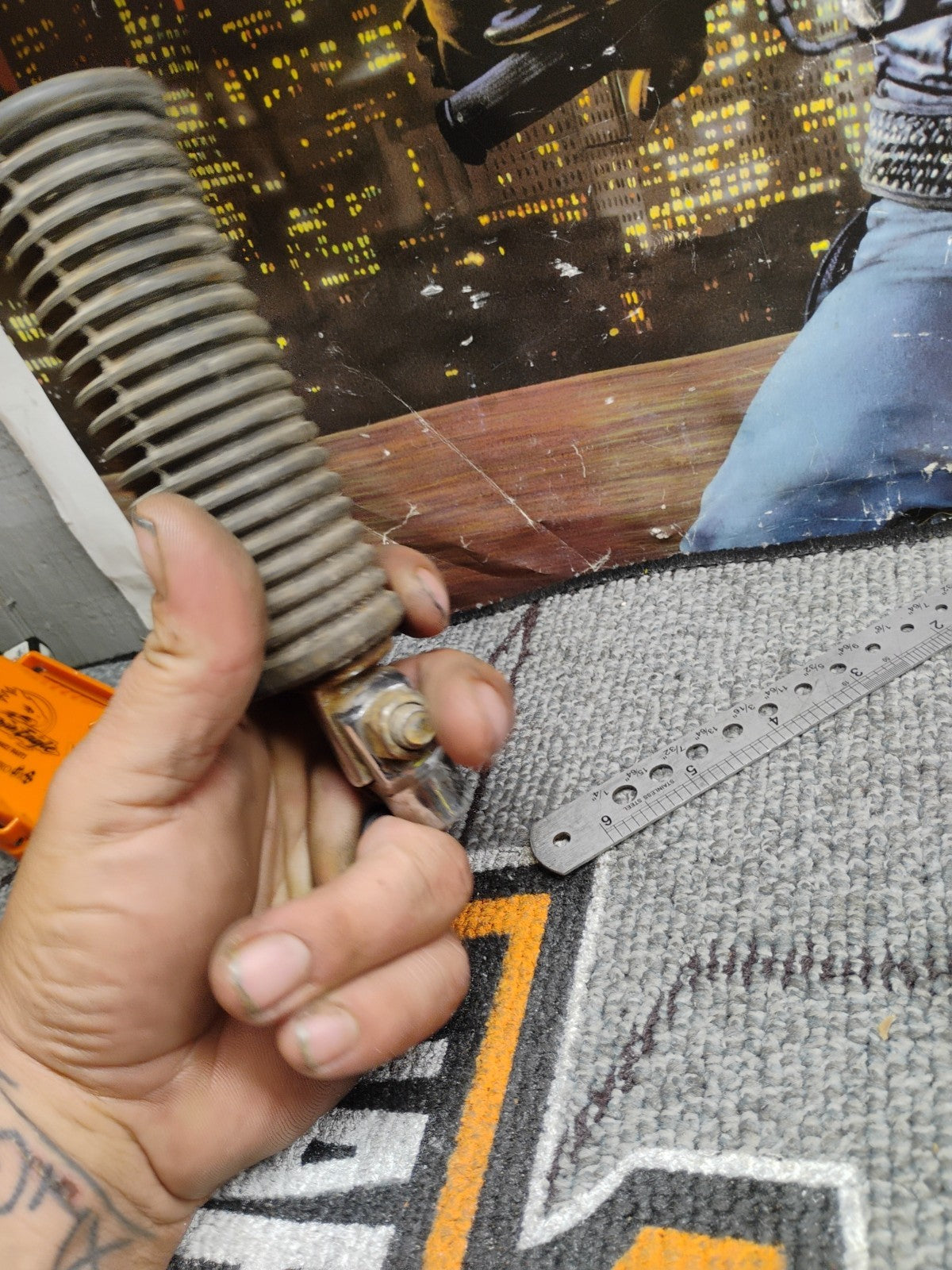 Long Harley Davidson OEM Rider or Passenger Footpeg, vintage, 6 In