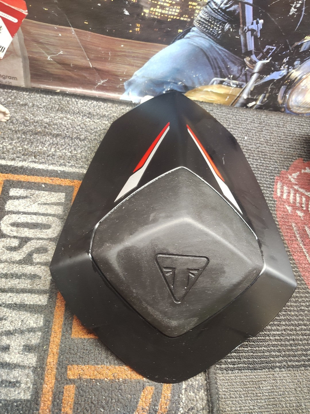 Triumph Street Triple 765 RS 2017 2018 2019 rear pillion passenger seat cover