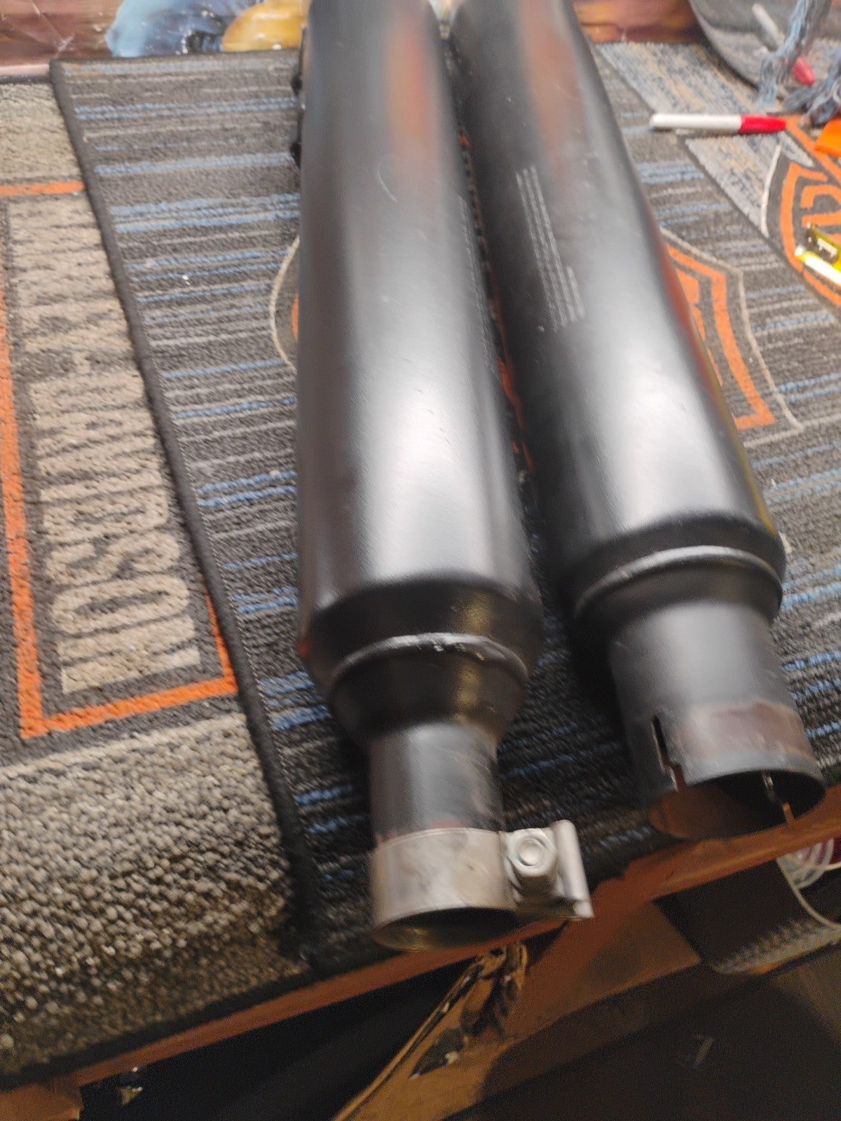 🔥OEM 17-23 Harley Touring Exhaust Mufflers Slip-on's Ceramic Black Stock🔥