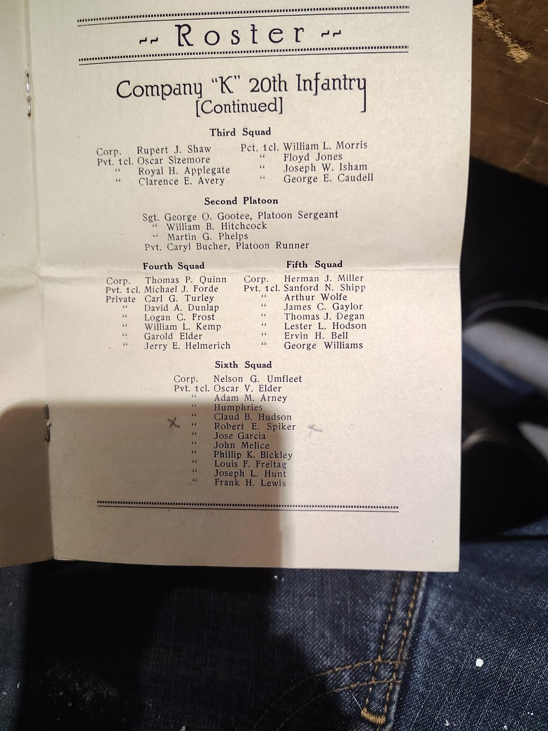 WWI 1920 Thanksgiving Menu Camp Travis Tx CoK 20th Imfant Color Flag Turkey Menu