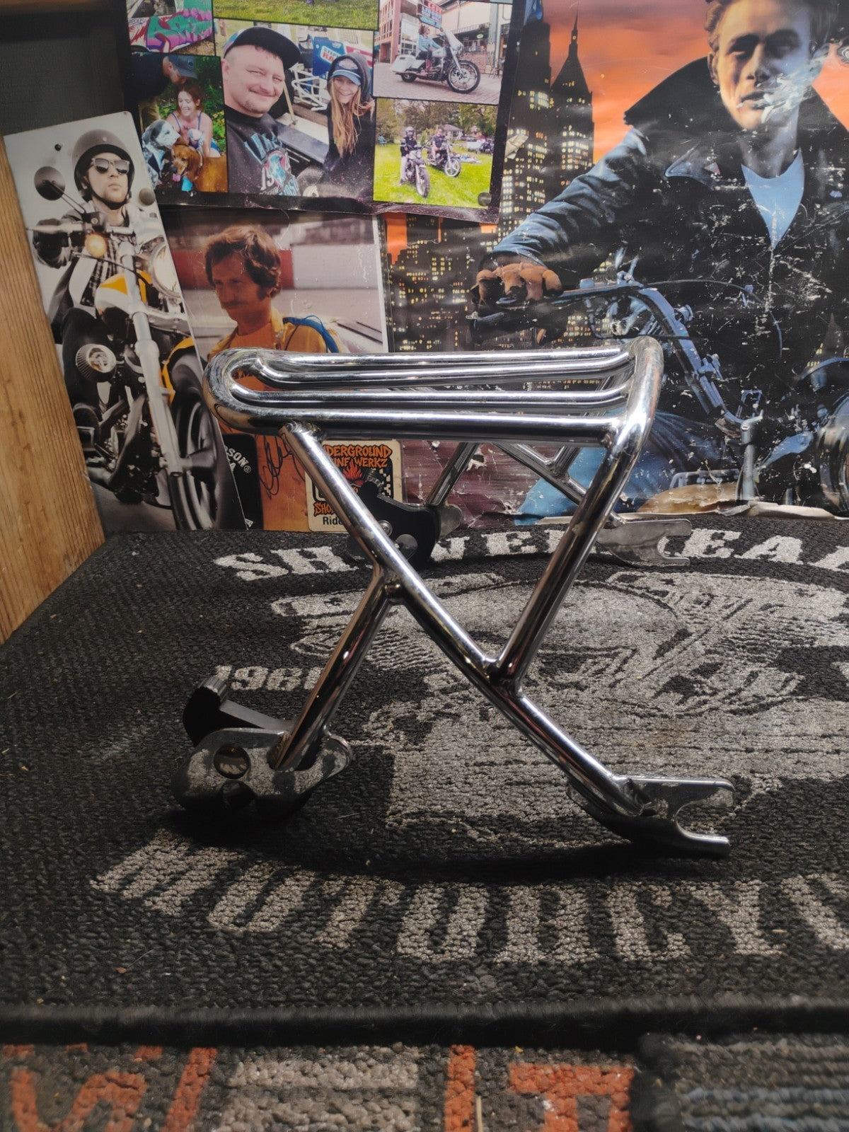 Chrom HARLEY Sportster XL 2004^ Solo Detachable OEM Motorcycle Luggage Rack