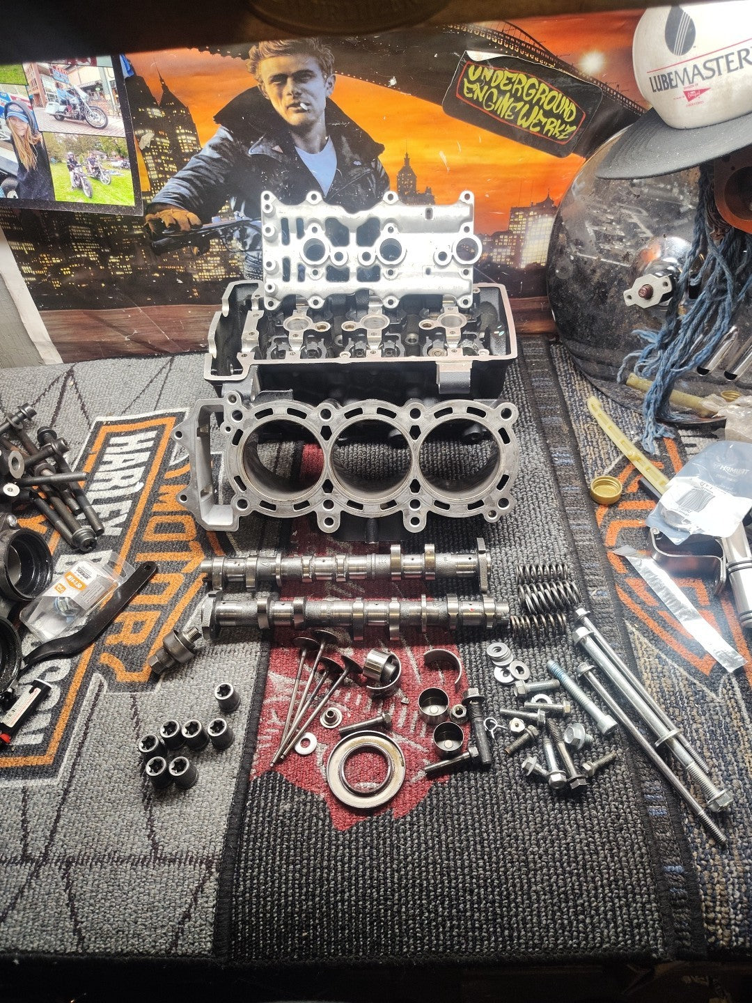 2009 Triumph Street Triple 675 Cylinder Head With Cams Cylinders And Hardware 