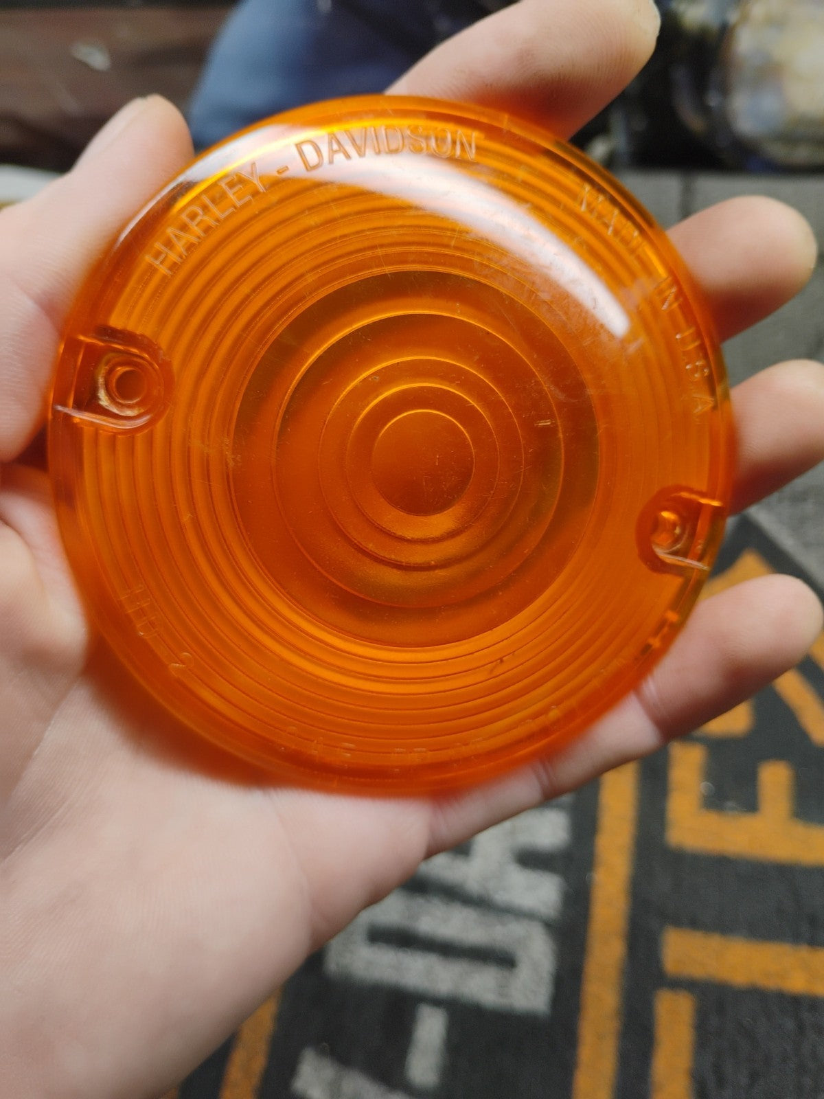 Harley Davidson Turn Signal Lense Amber HD 2 SAE DP 85 DOT PM 